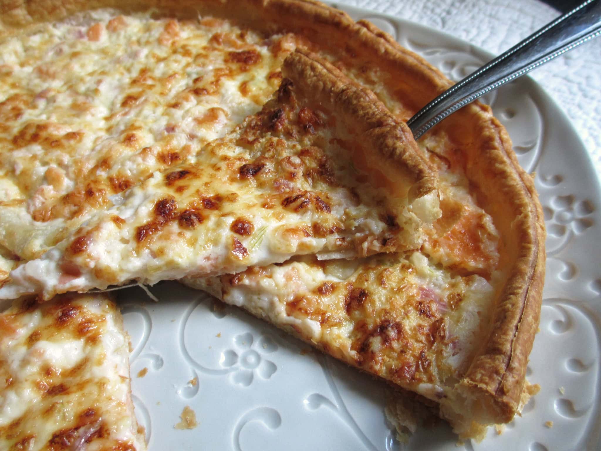 TARTE FINE AU SAUMON FUME