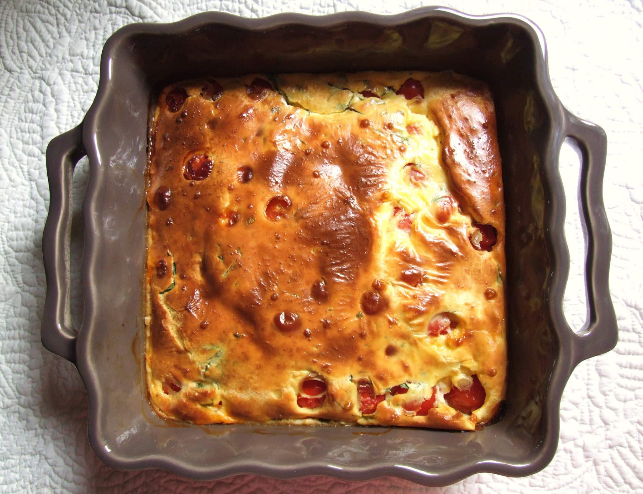CLAFOUTIS DE TOMATES CERISES