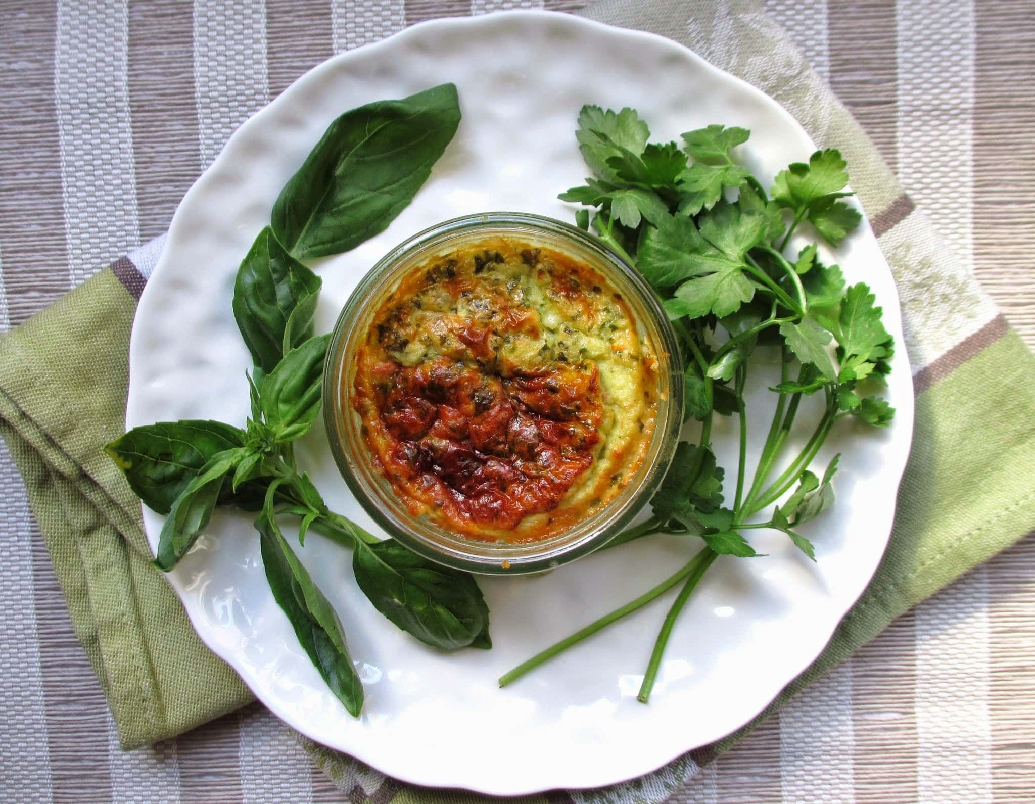 PETITS FLANS AU CHÈVRE ET BASILIC