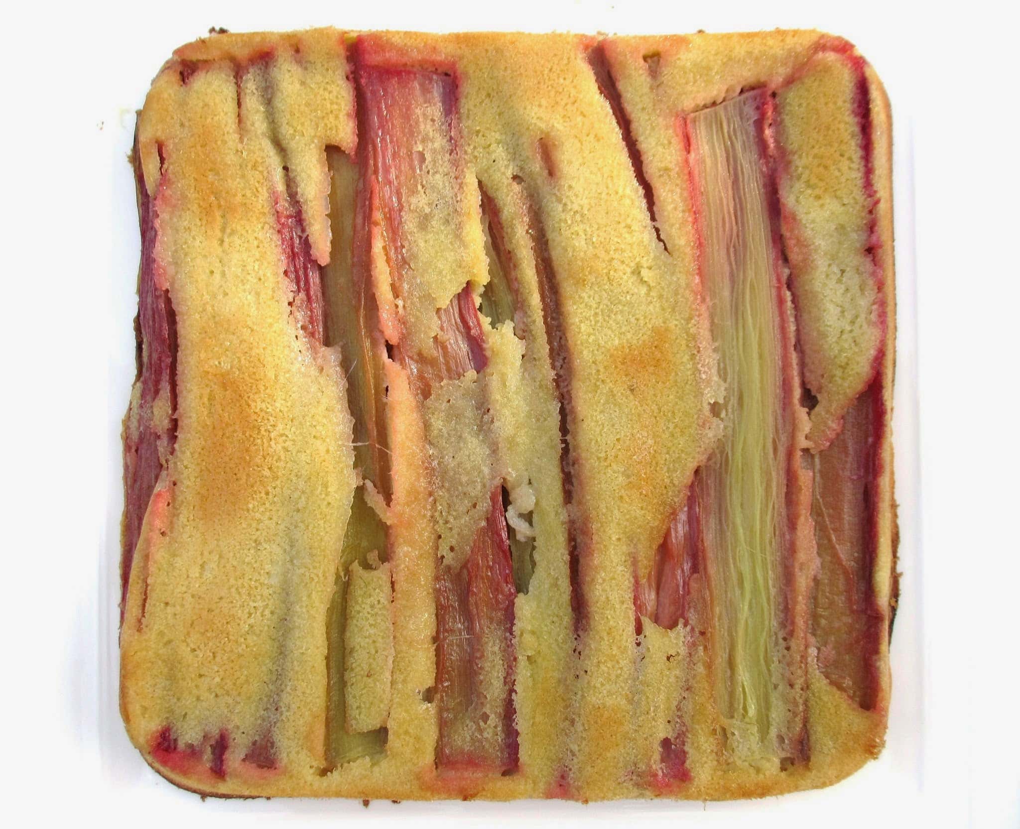 GÂTEAU DE SEMOULE À LA RHUBARBE
