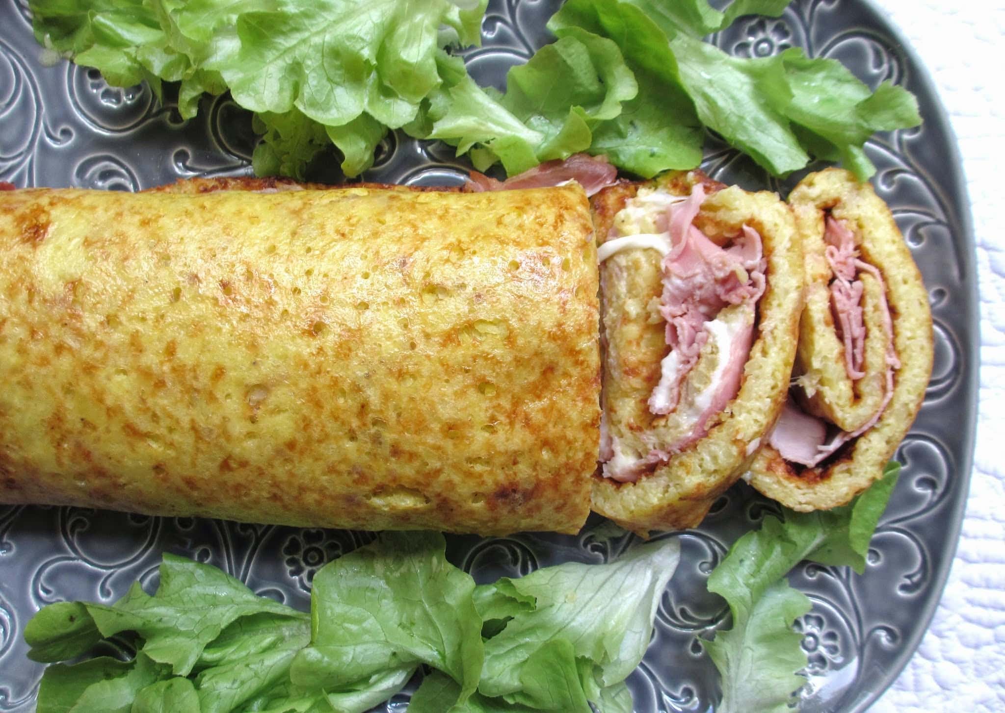 ROULÉ DE POMMES DE TERRE AU JAMBON ET À LA MOZZARELLA
