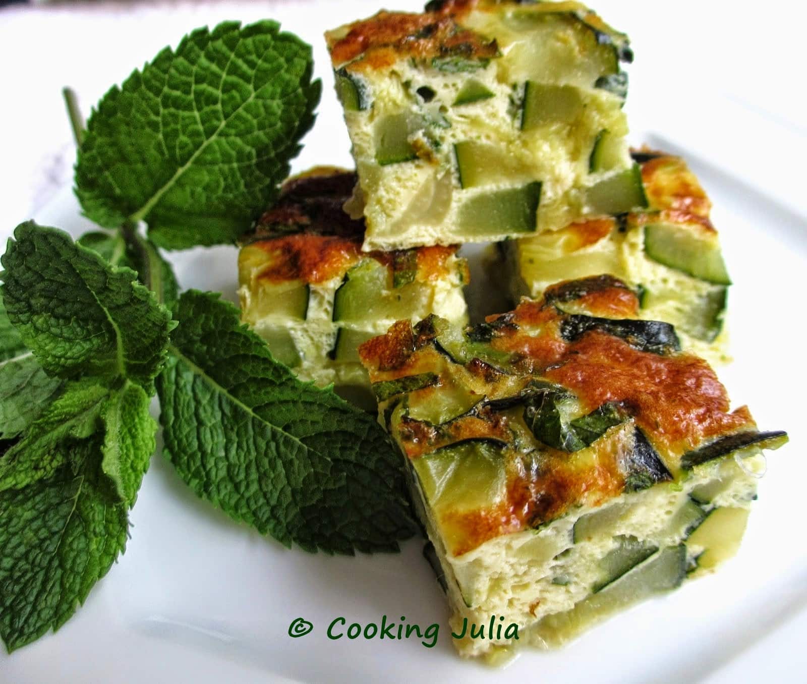 TORTILLA DE COURGETTES À LA MENTHE