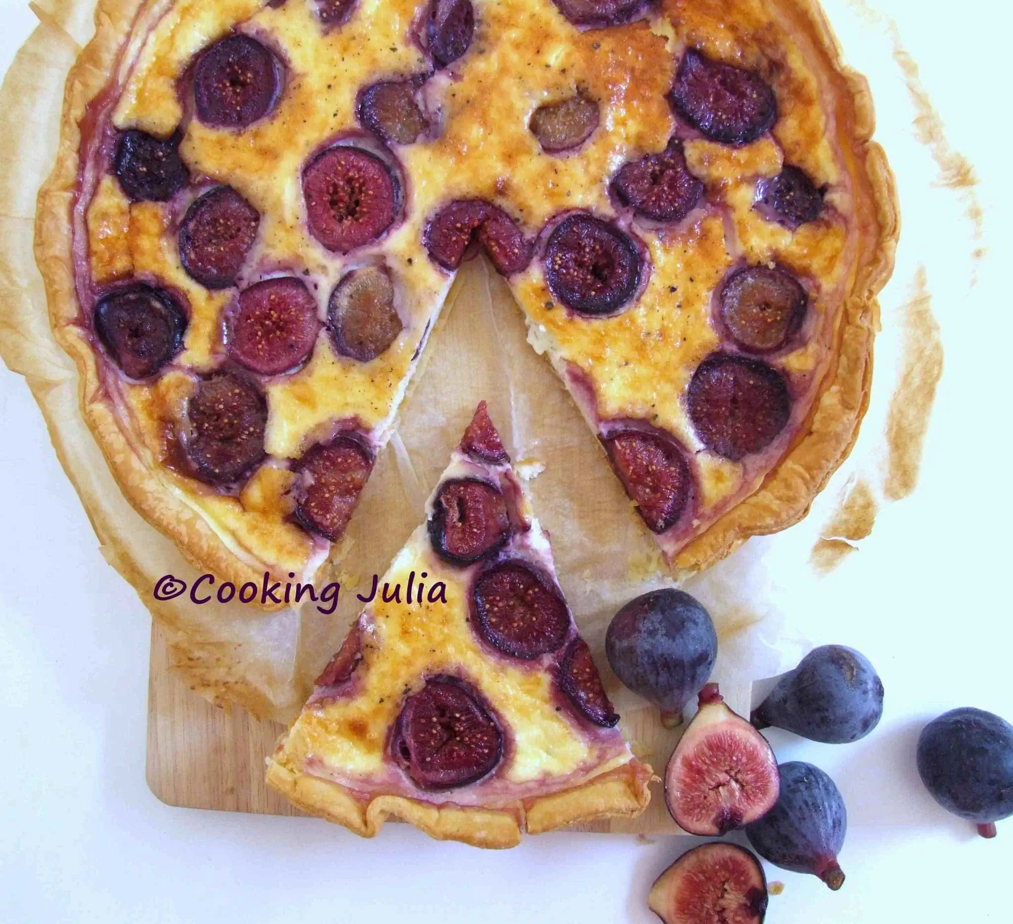 TARTE AUX FIGUES, CHÈVRE ET MIEL