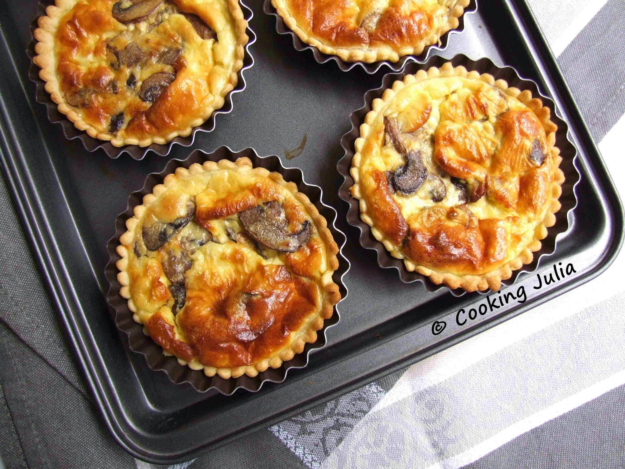 TARTELETTES AUX CHAMPIGNONS DE PARIS BRUNS