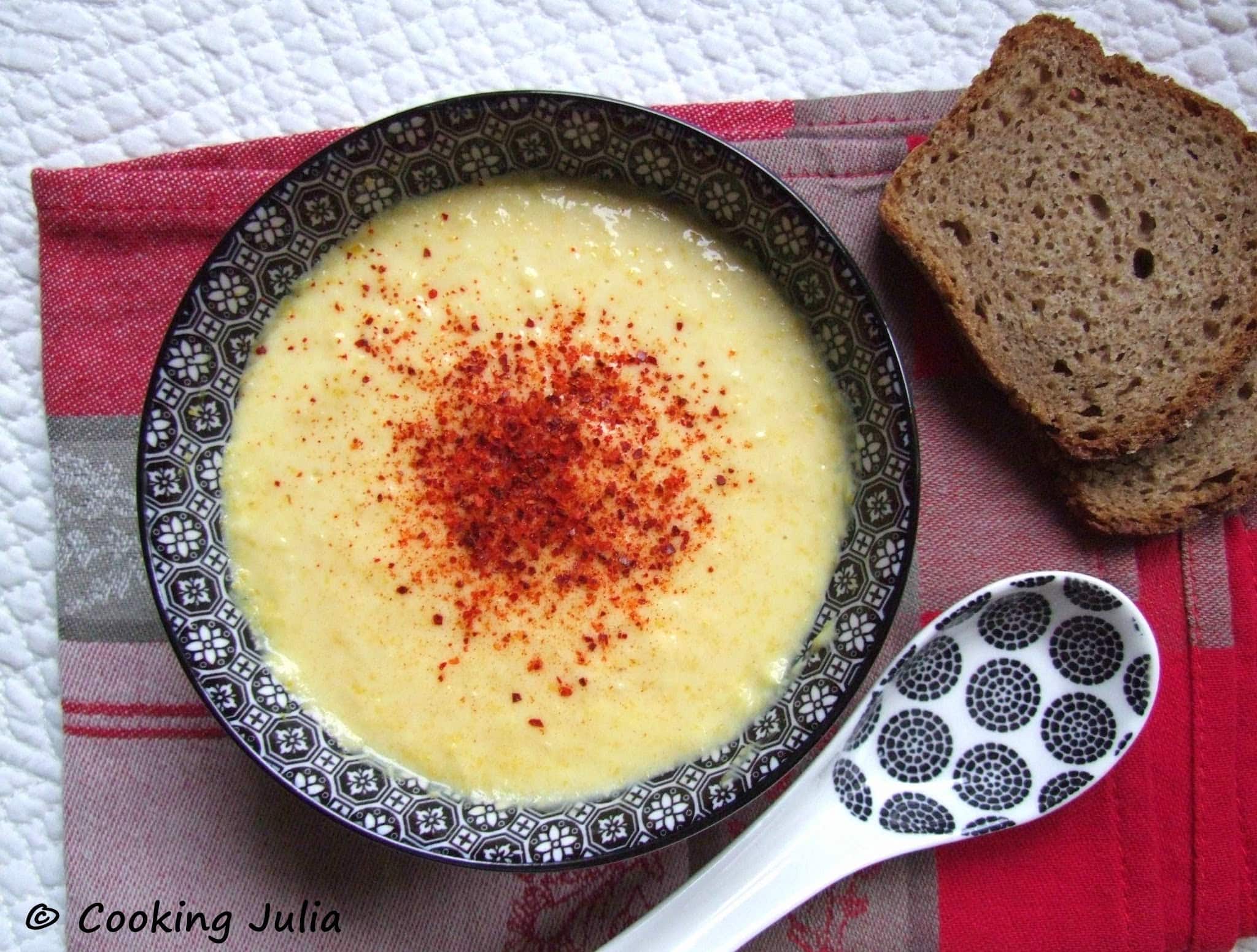 SOUPE EXPRESS DE MAÏS AU PIMENT D&rsquo;ESPELETTE