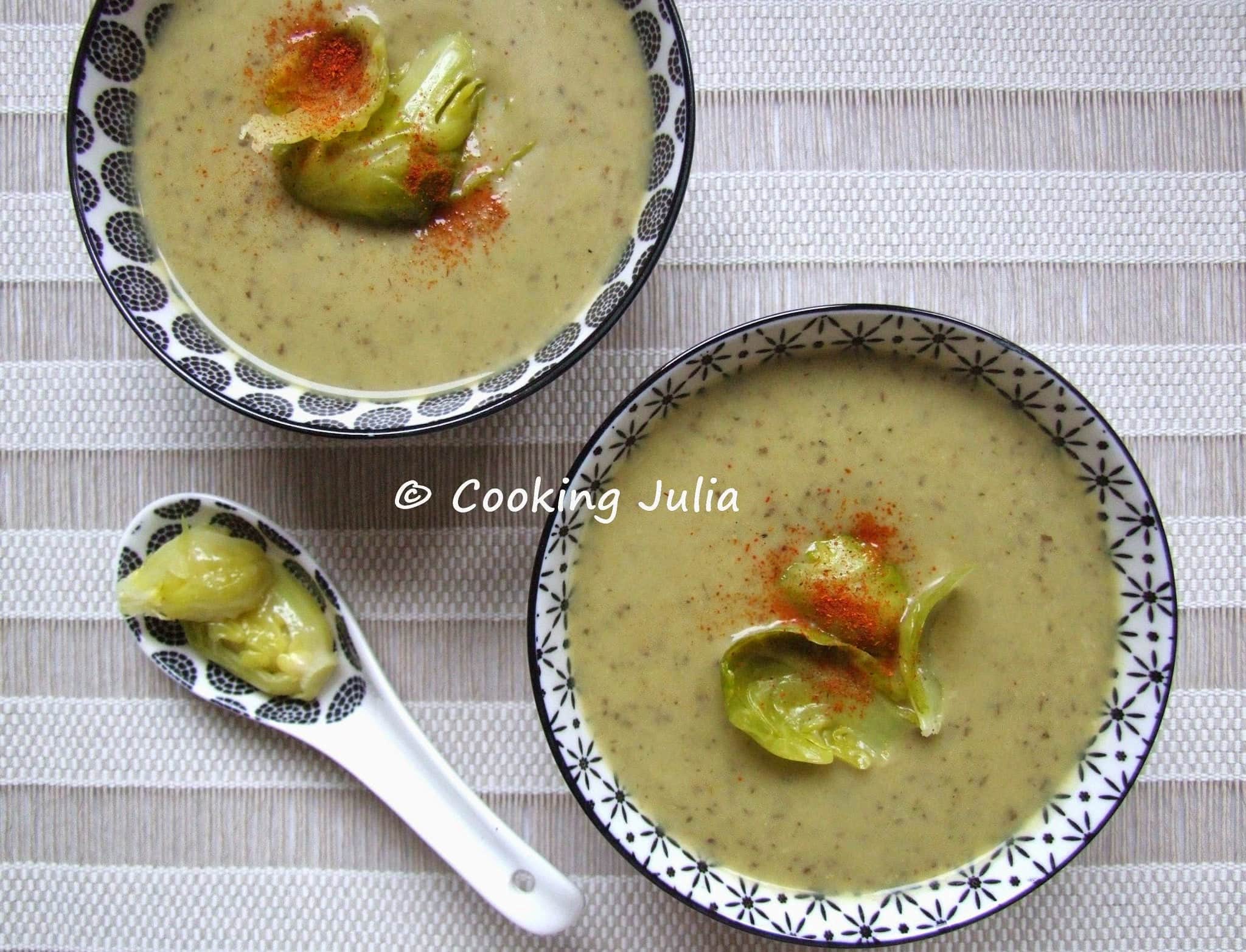 SOUPE DE CHOUX DE BRUXELLES AU CURRY