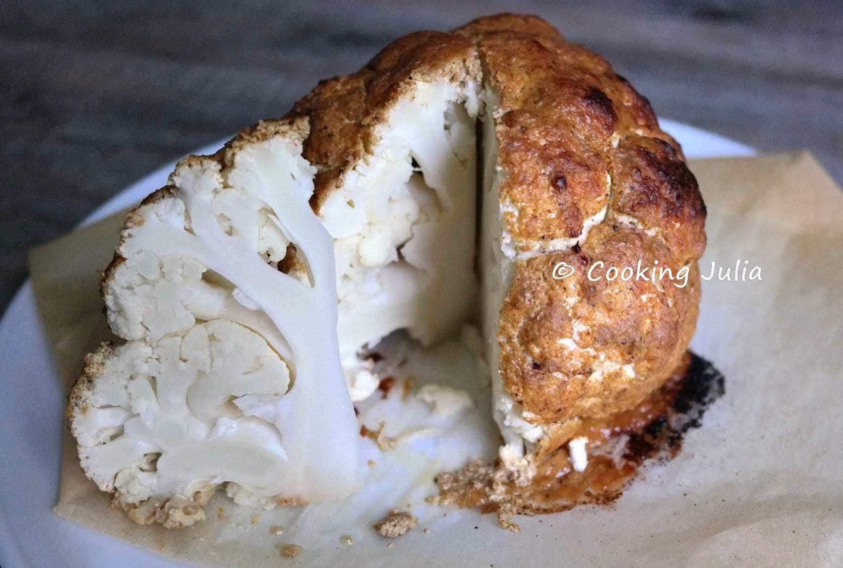 CHOU-FLEUR ENTIER RÔTI AUX ÉPICES
