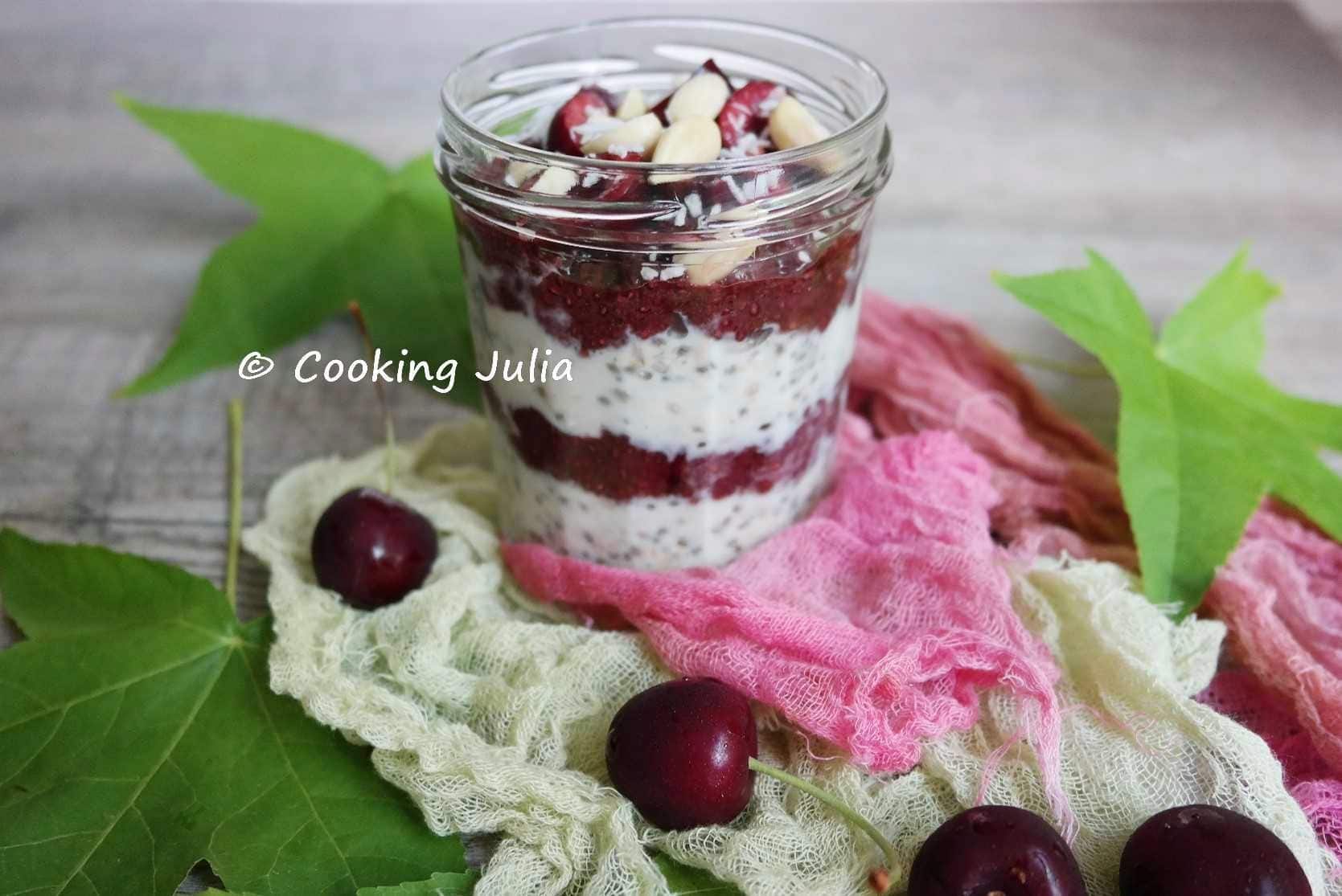 PORRIDGE À LA CRUFITURE DE CERISES ET CHIA