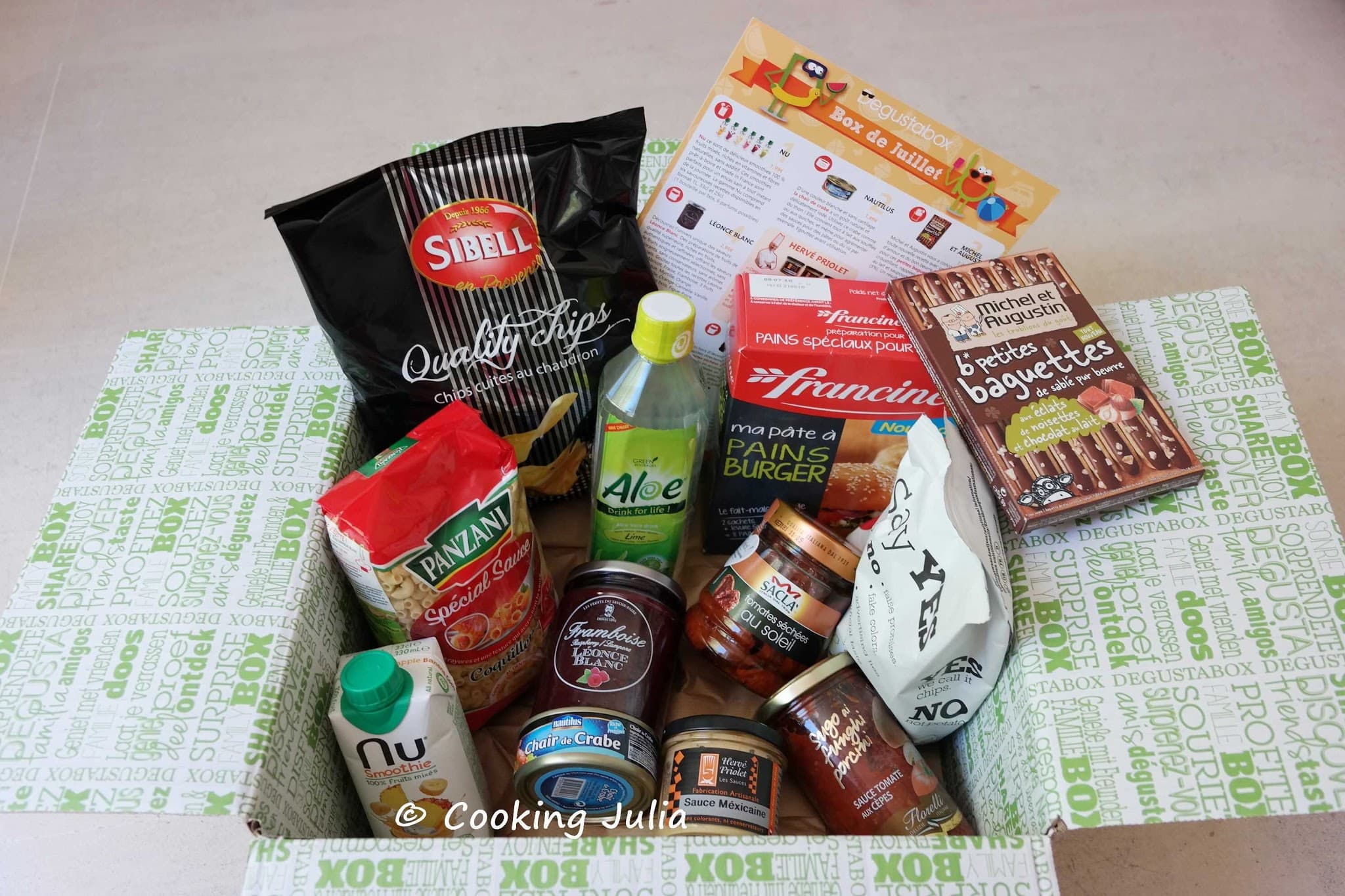 DEGUSTABOX DE JUILLET 2015