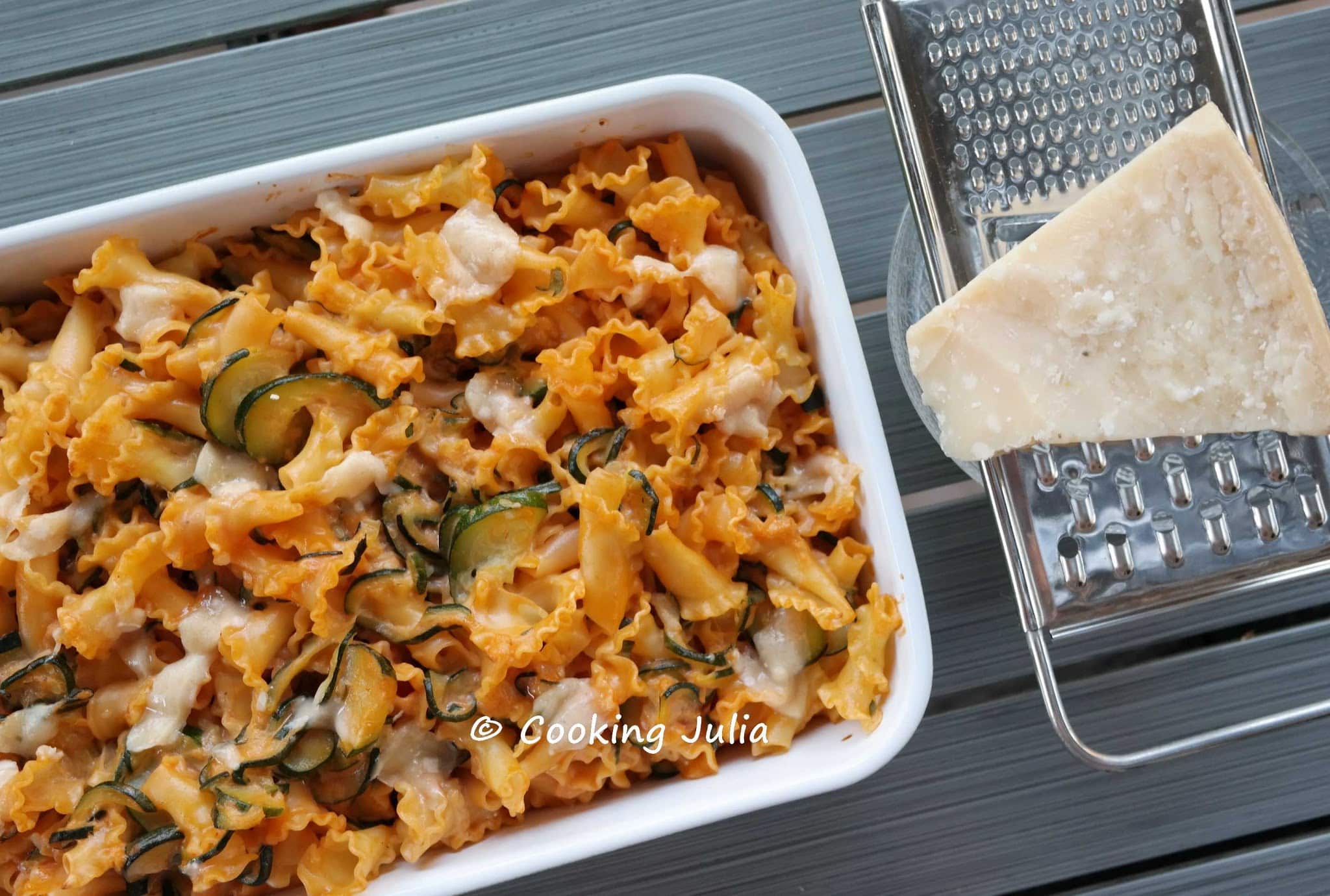 GRATIN CRÉMEUX DE PÂTES AUX COURGETTES