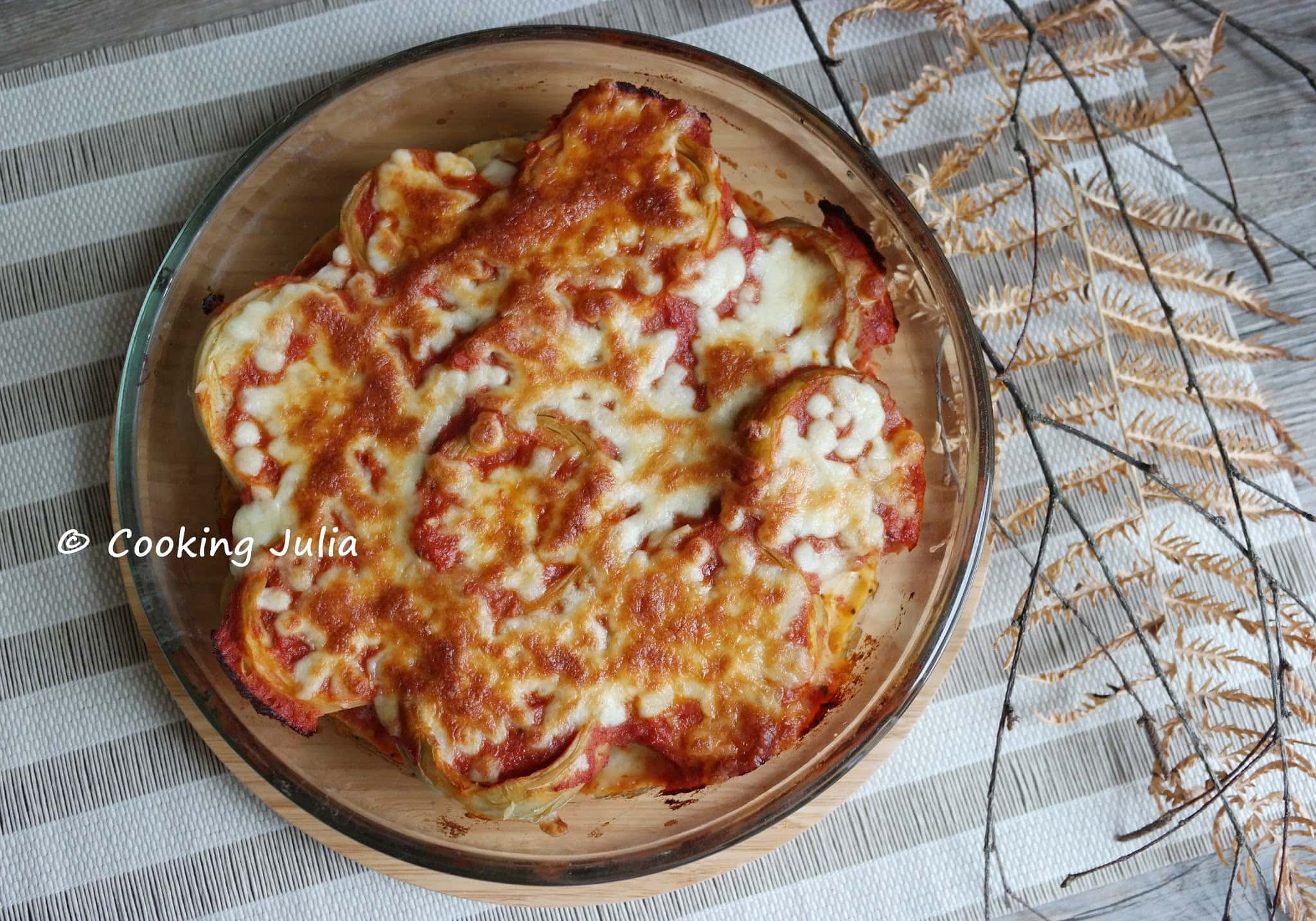 GRATIN DE FONDS D’ARTICHAUT À L’ITALIENNE