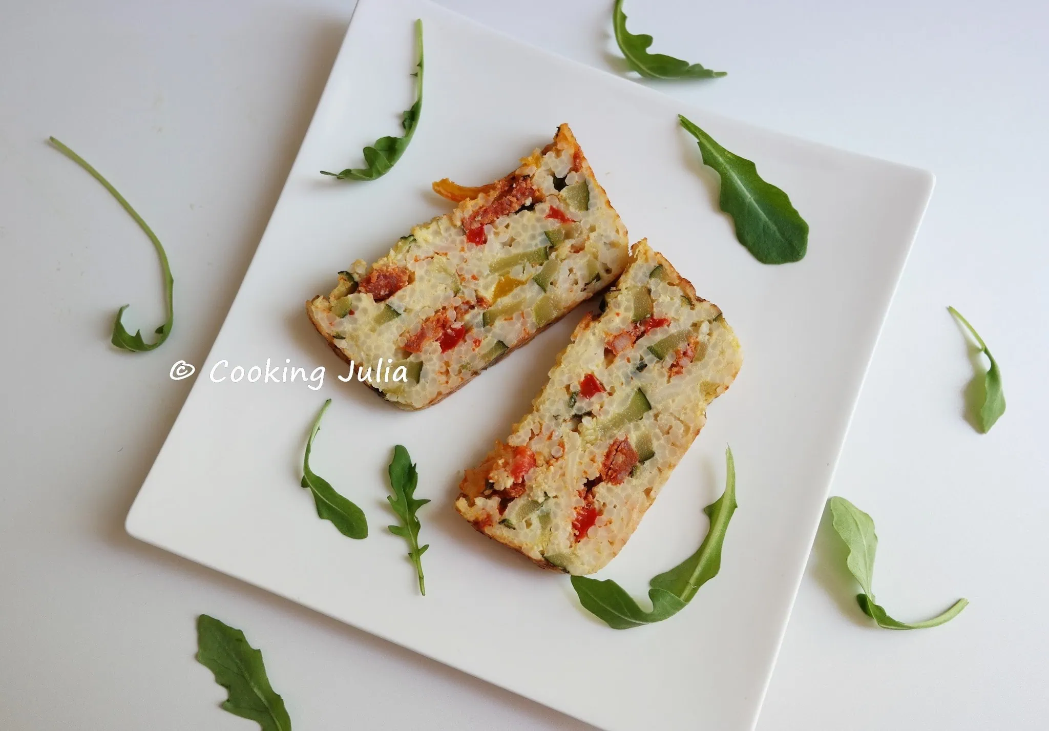 TERRINE DE RIZ AUX LÉGUMES ET CHORIZO