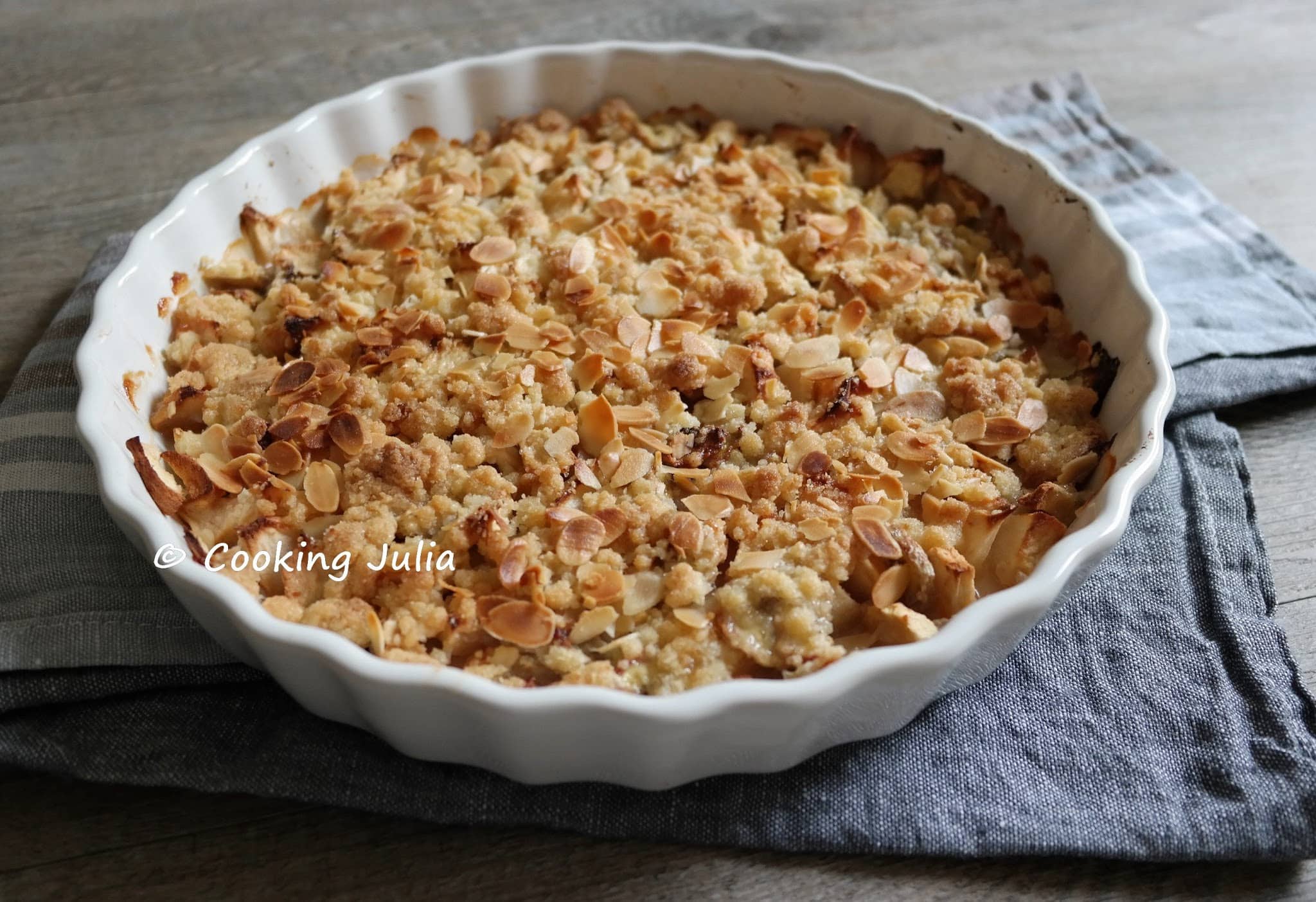 CRUMBLE POMME-BANANE À L’AMANDE