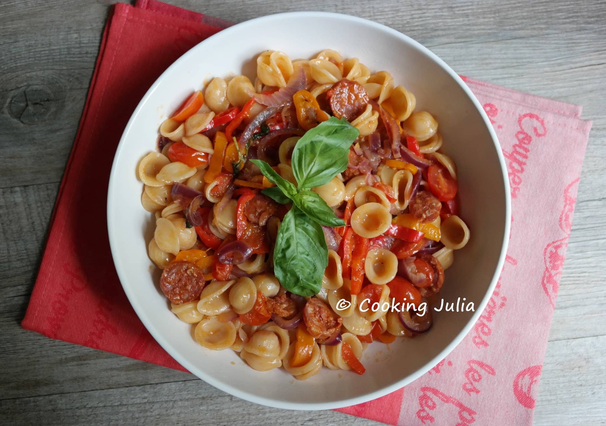 ONE PAN PASTA AU CHORIZO ET POIVRON