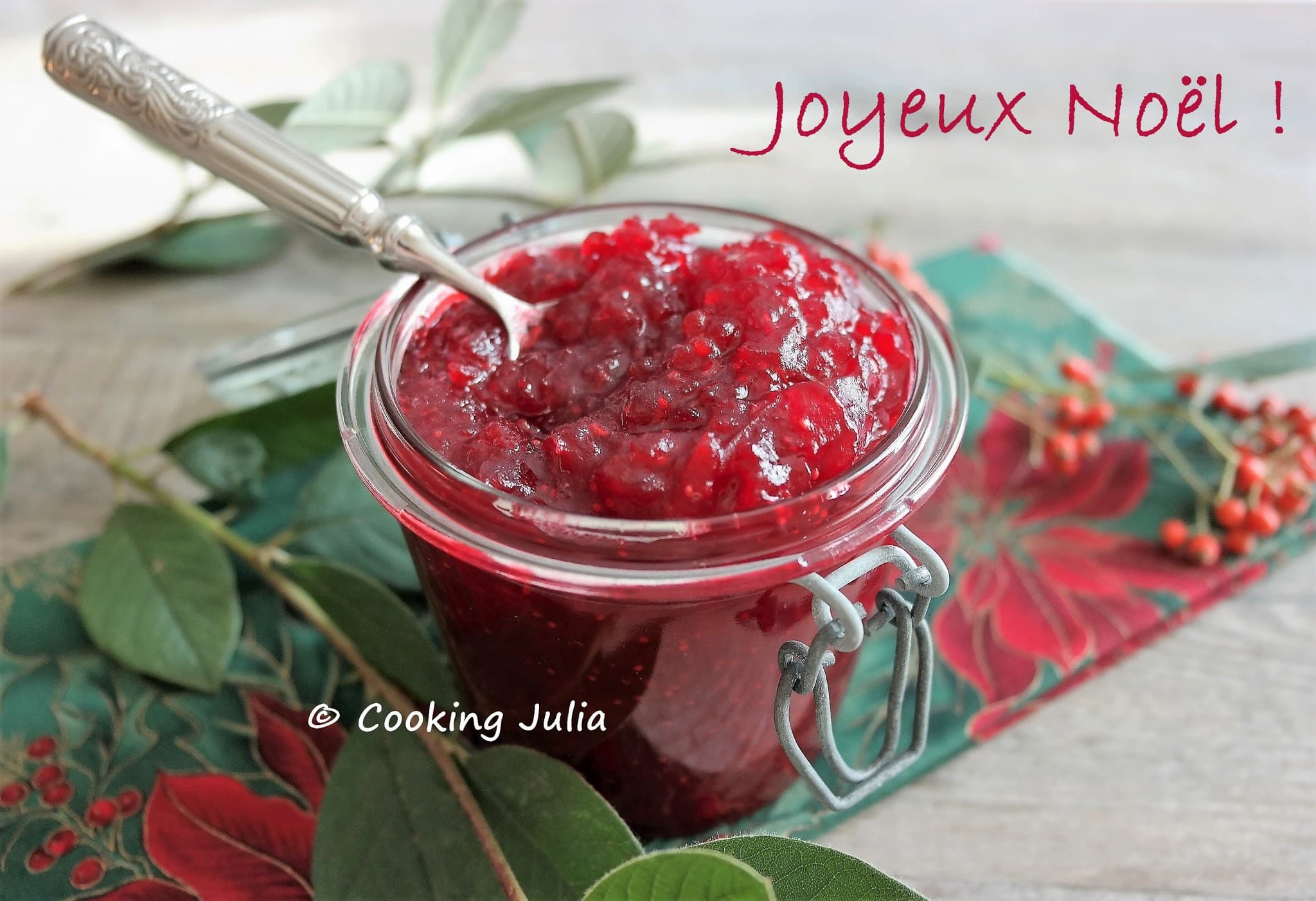 JOYEUX NOËL ET UNE CONFITURE DE CRANBERRIES !