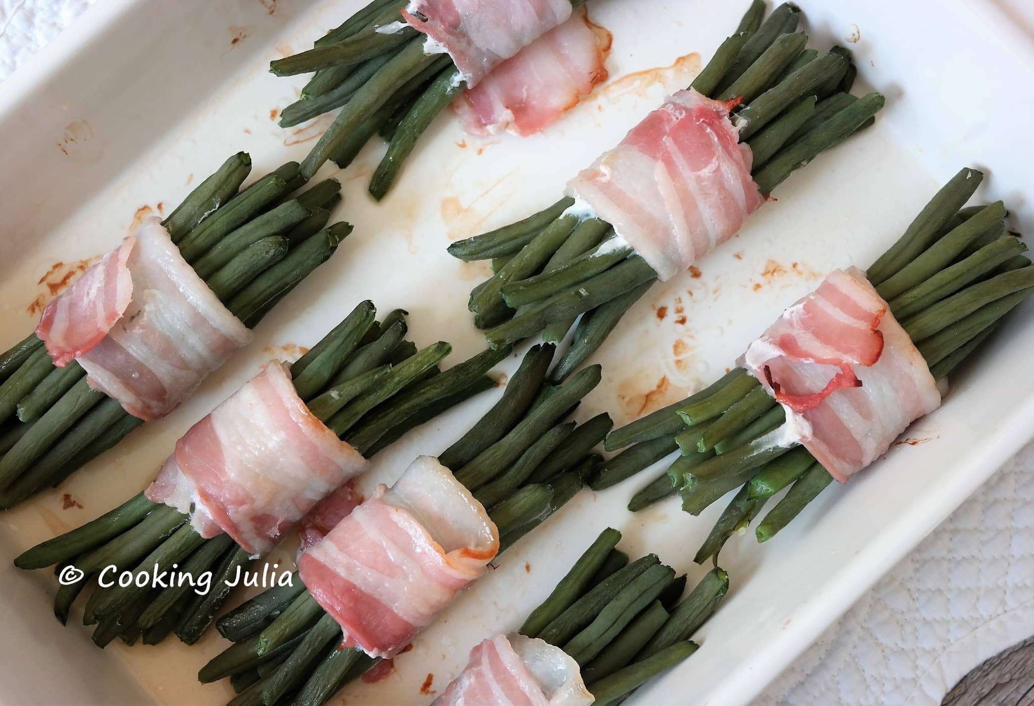 FAGOTS DE HARICOTS VERTS AU LARD