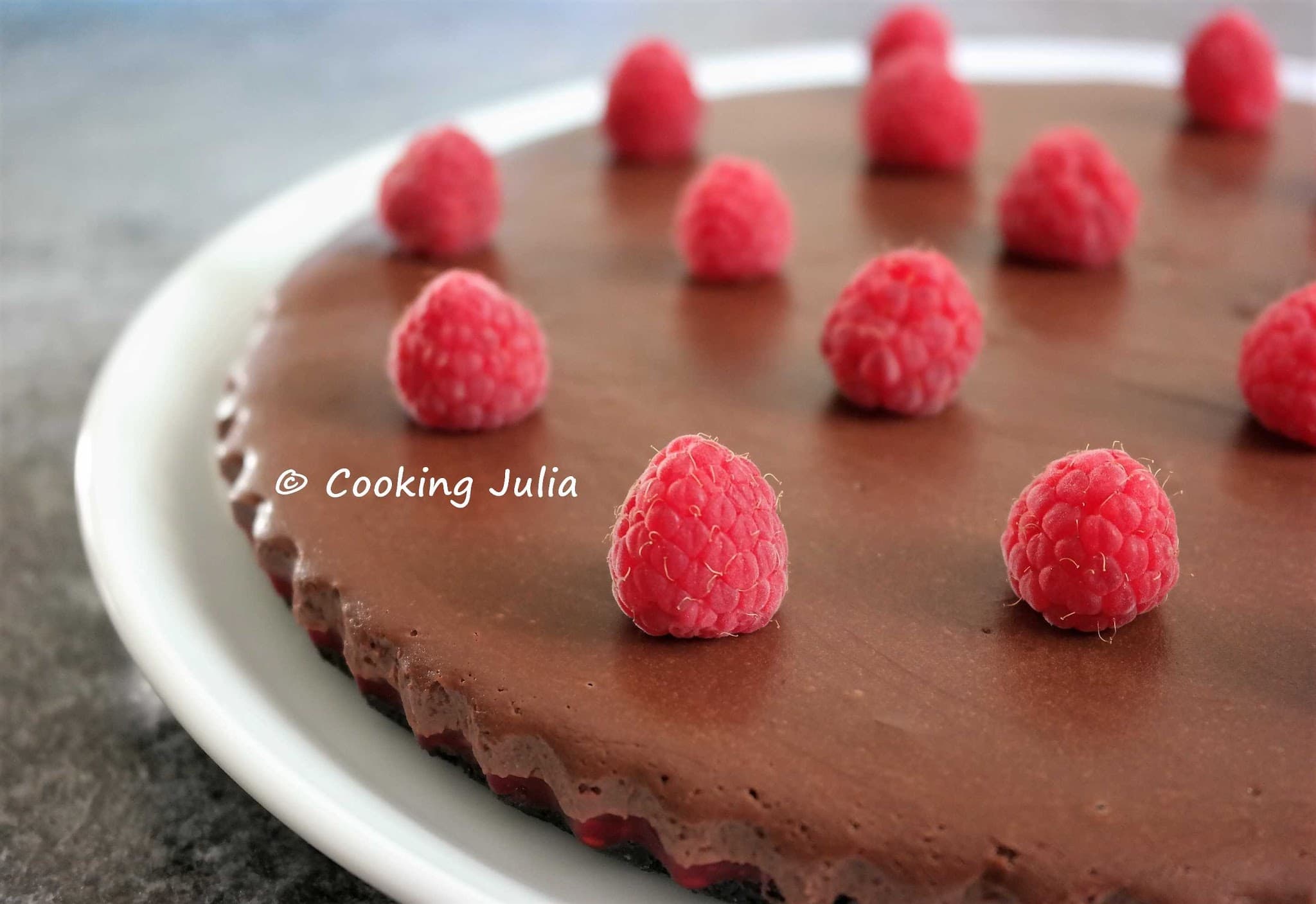 TARTE OREO, FRAMBOISE ET CHOCOLAT