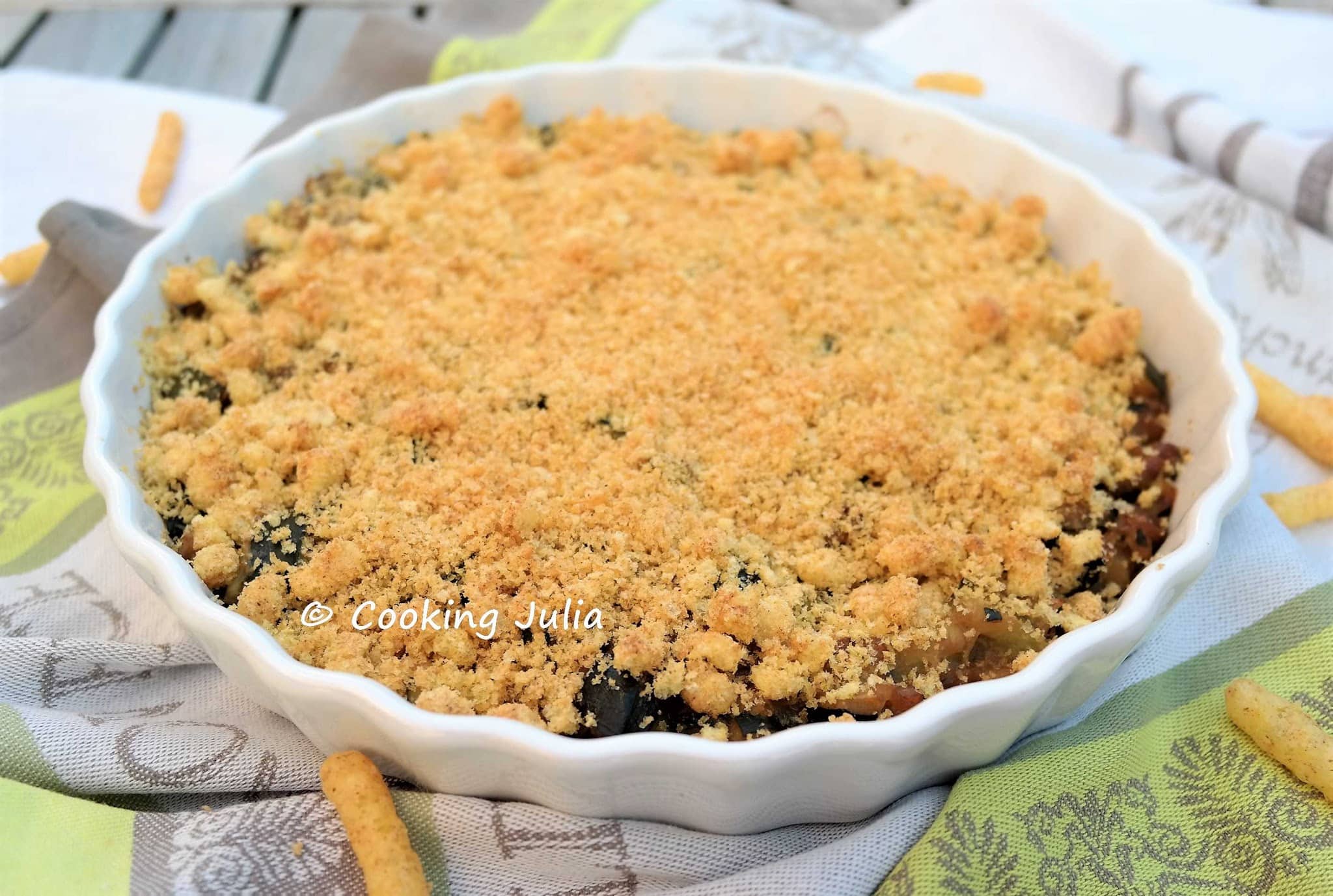 CRUMBLE DE COURGETTES AUX CURLY