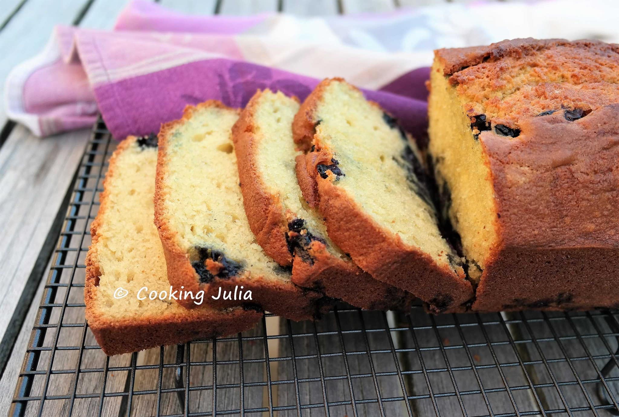 CAKE AUX MYRTILLES, YAOURT ET CITRON