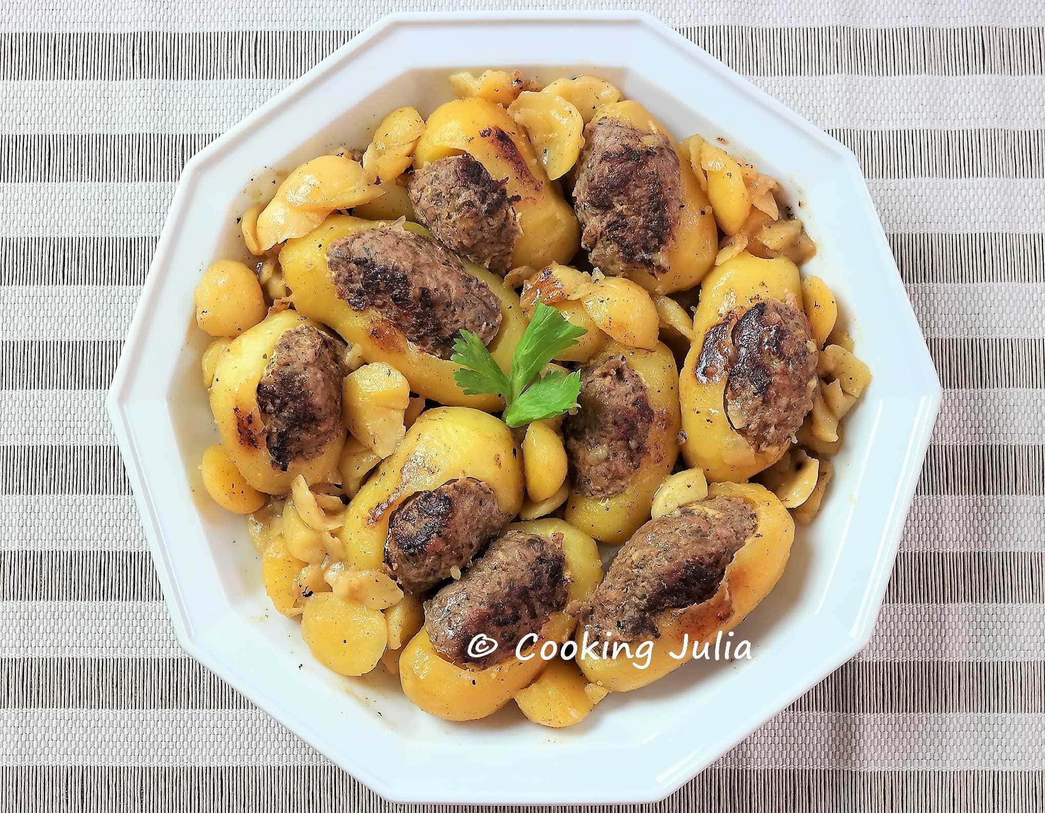 POMMES DE TERRE FARCIES AUX RESTES DE VIANDE DU POT-AU-FEU