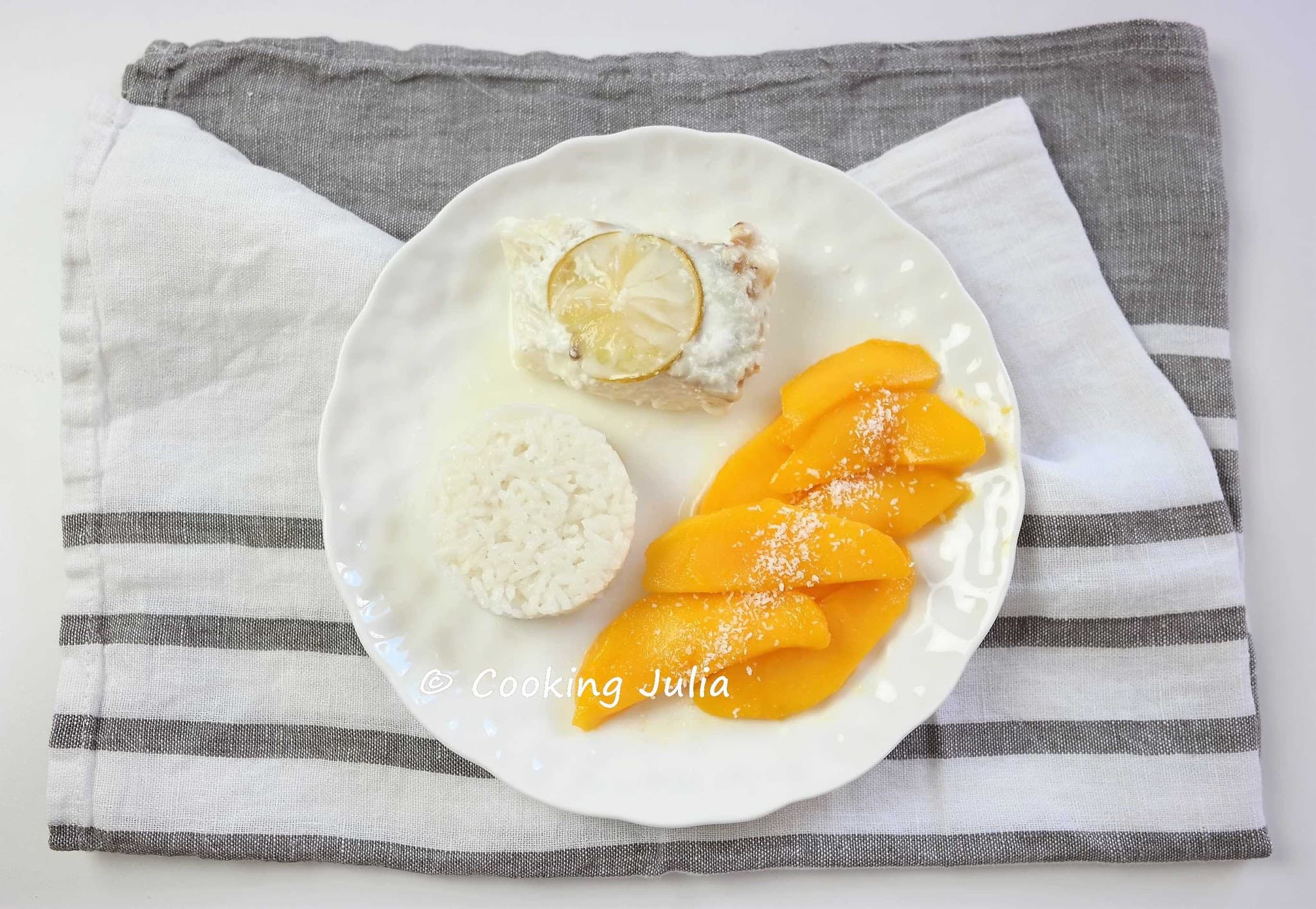 CABILLAUD VAPEUR, MANGUE ET COCO