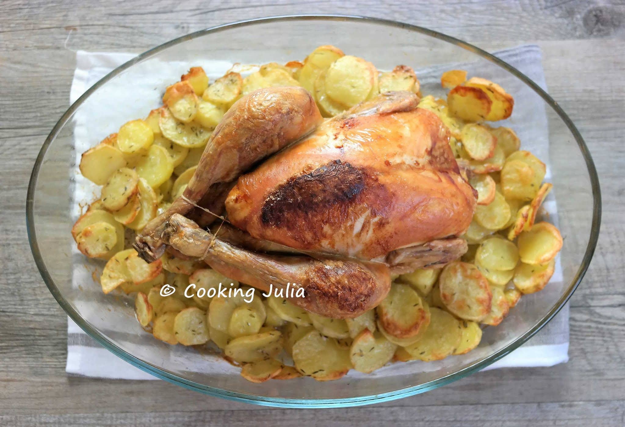 POULET RÔTI AUX POMMES DE TERRE
