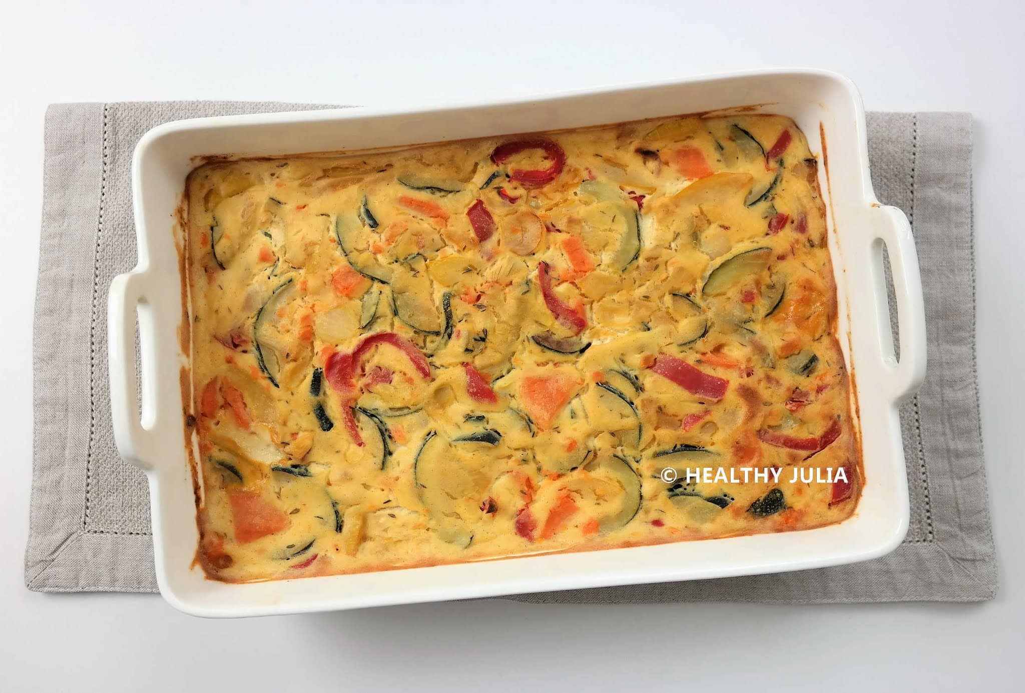 CLAFOUTIS DE LÉGUMES AU TOFU SOYEUX