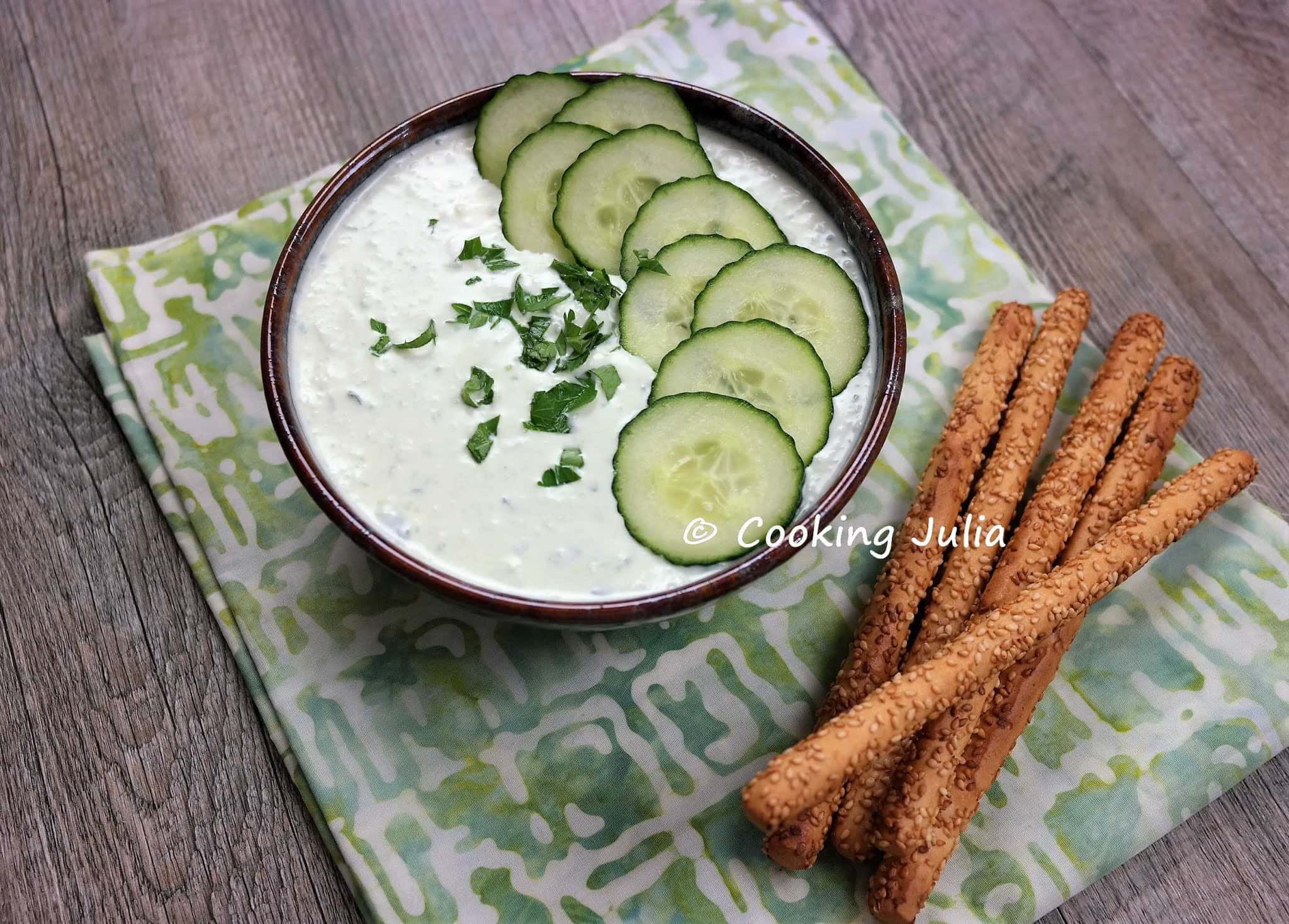 TARTINADE DE CONCOMBRE À LA FETA