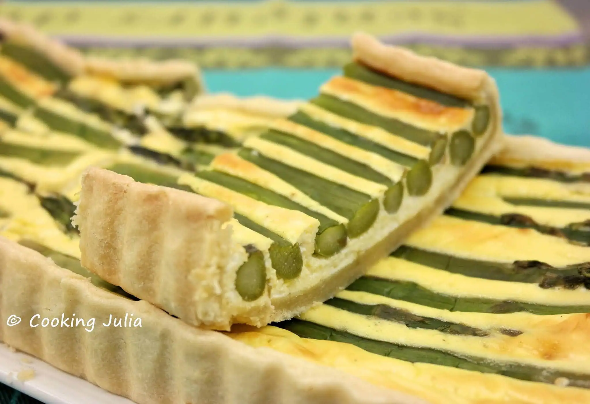 TARTE CHEESECAKE AUX ASPERGES VERTES