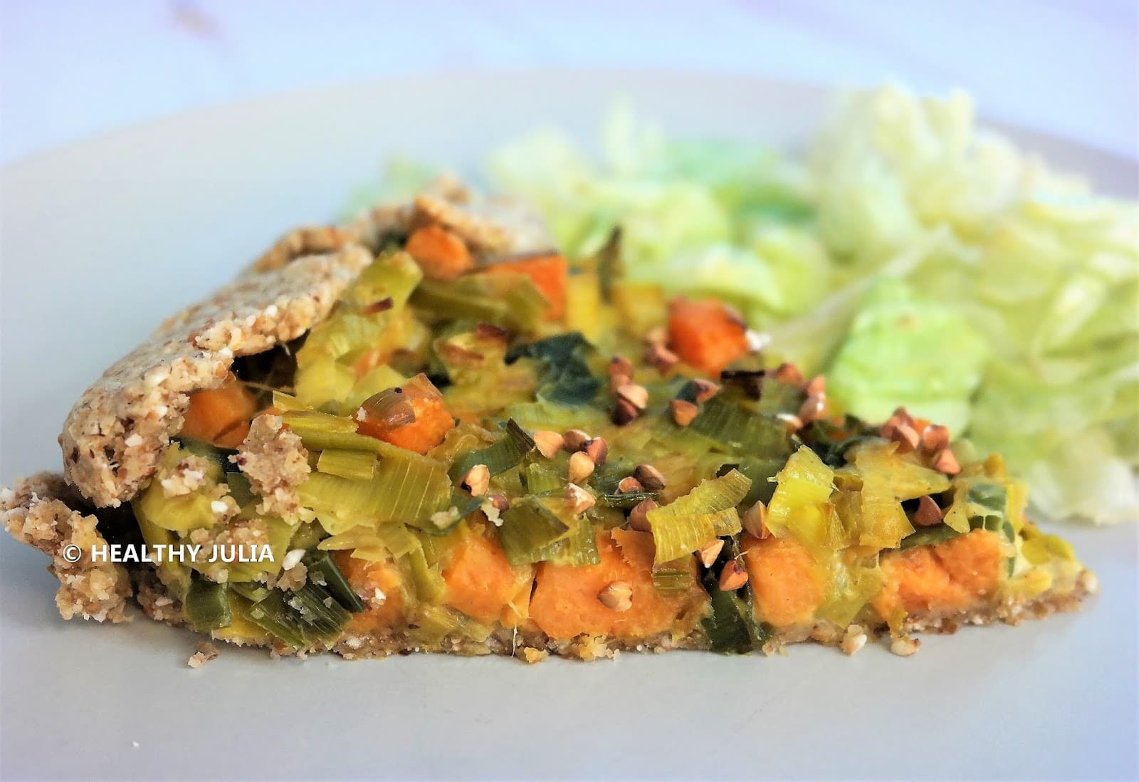 TARTE RUSTIQUE AUX POIREAUX ET PATATES DOUCES