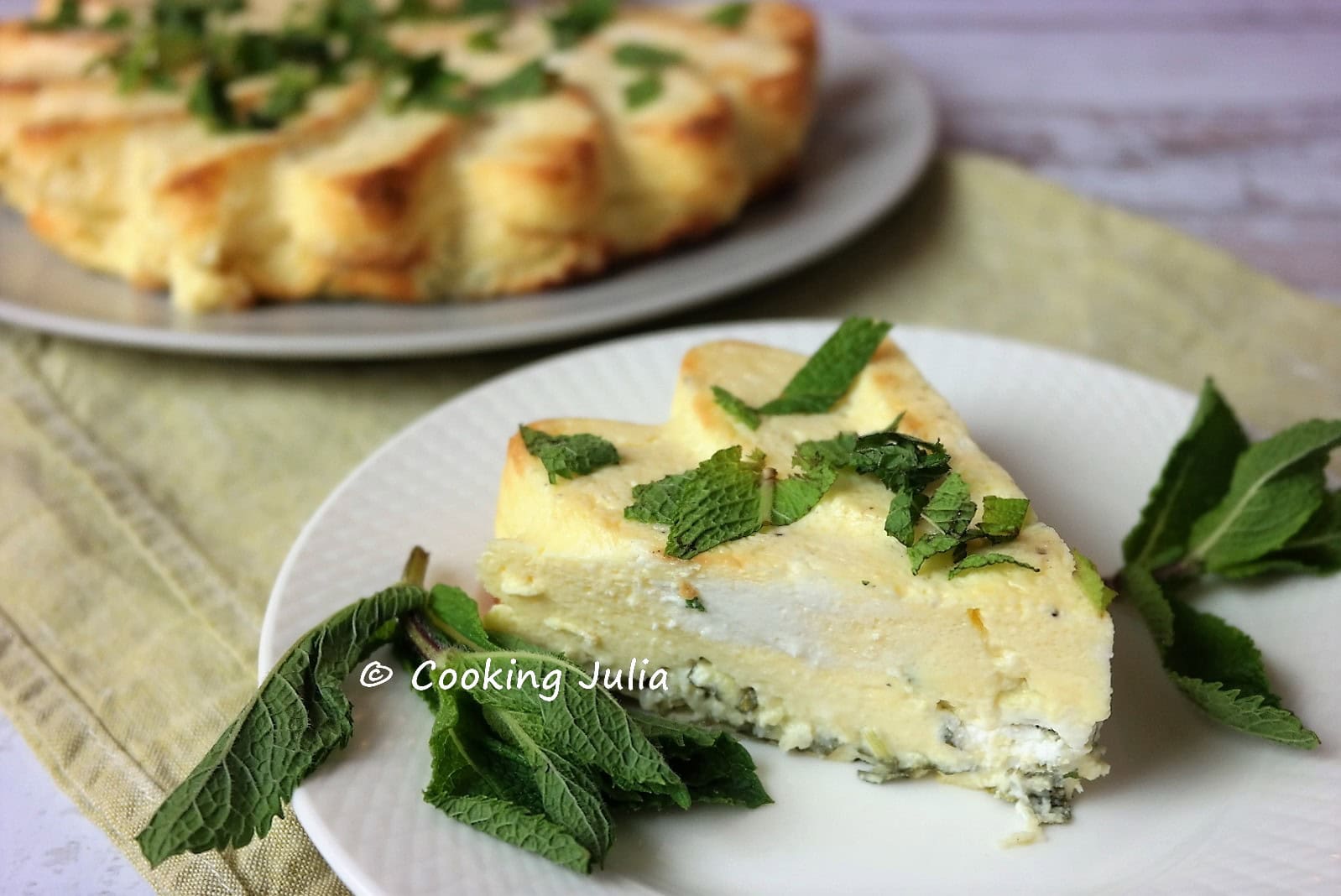 FLAN AU CHÈVRE ET À LA MENTHE