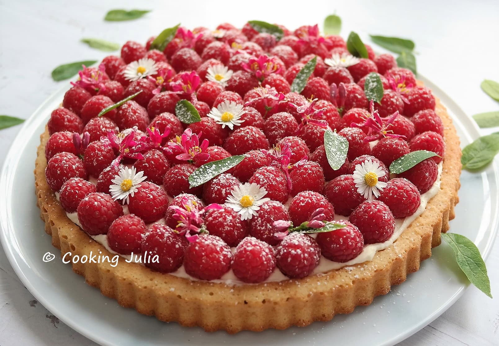TARTE RENVERSÉE AUX FRAMBOISES