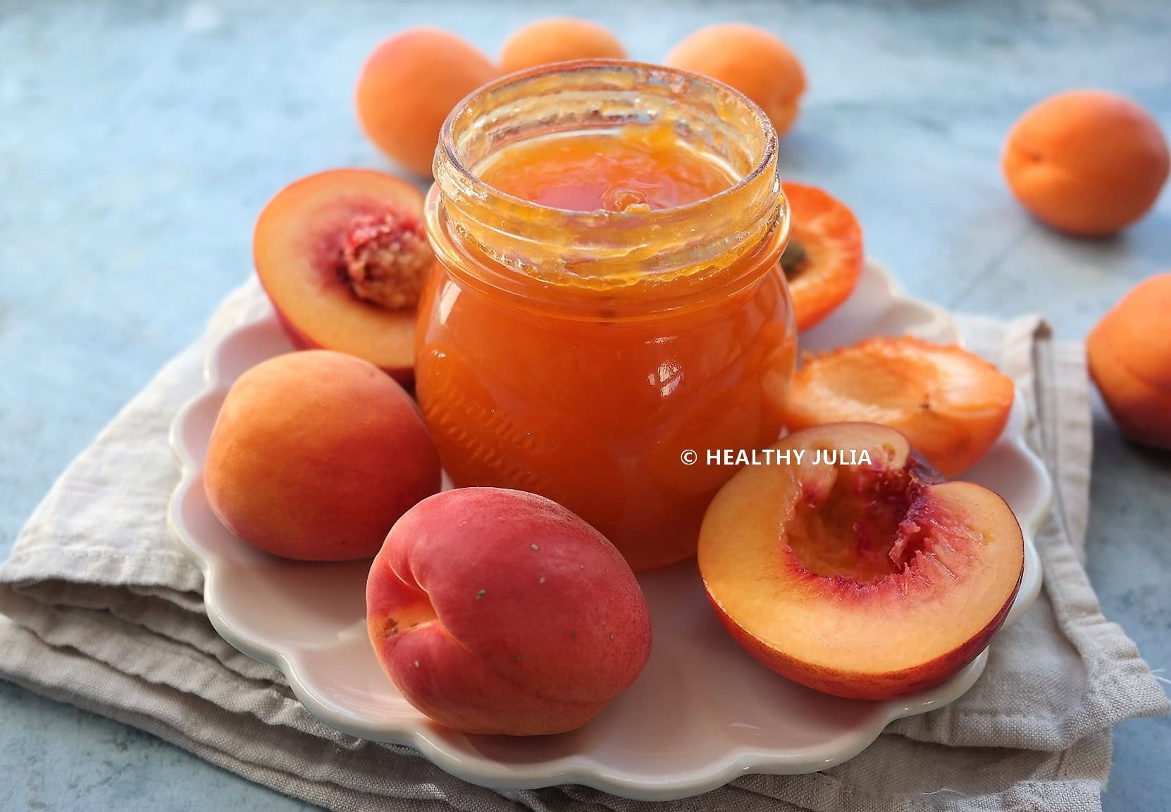 CONFITURE PÊCHE-ABRICOT ALLÉGÉE EN SUCRE