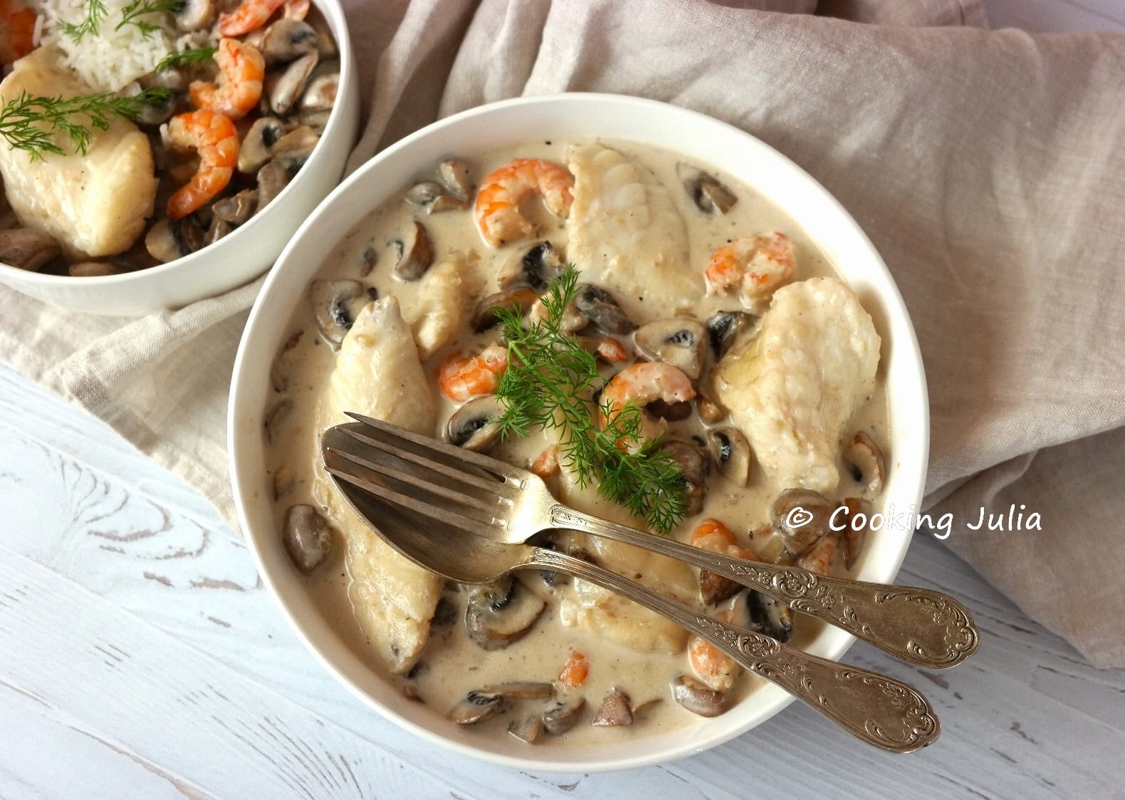 BLANQUETTE DE LOTTE AUX CREVETTES