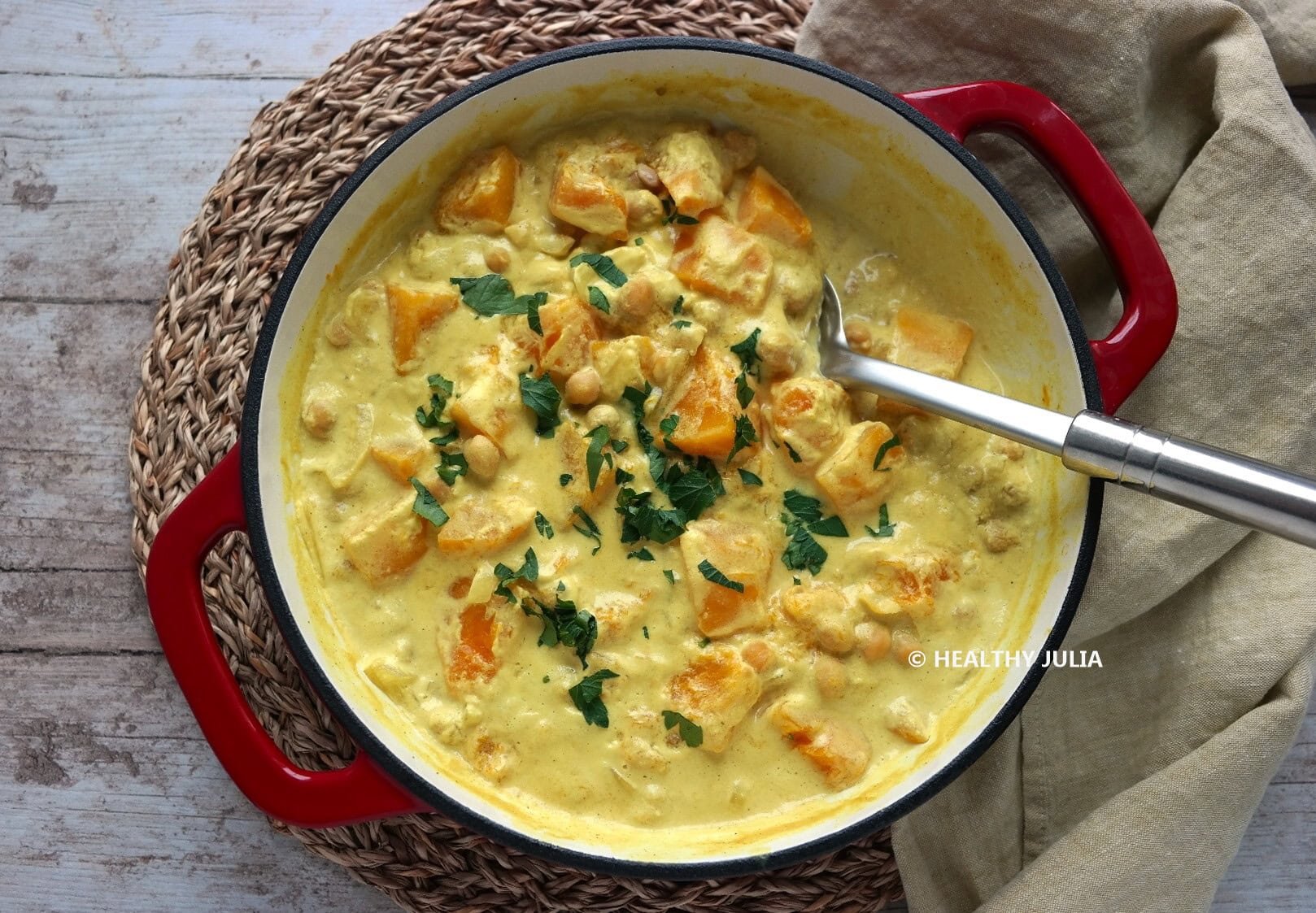 CURRY DE POTIRON ET POIS CHICHES