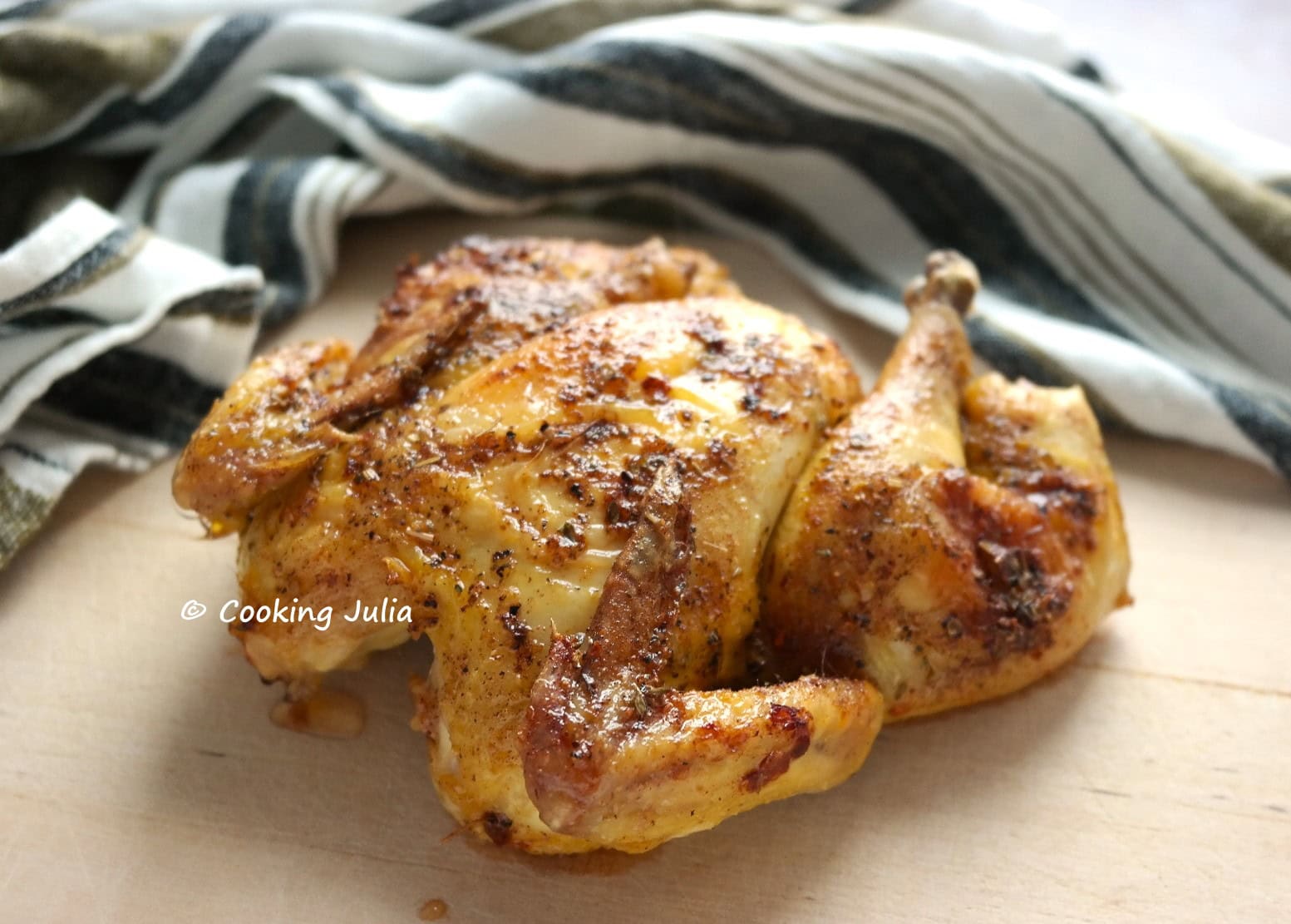 COQUELET EN CRAPAUDINE AU FOUR