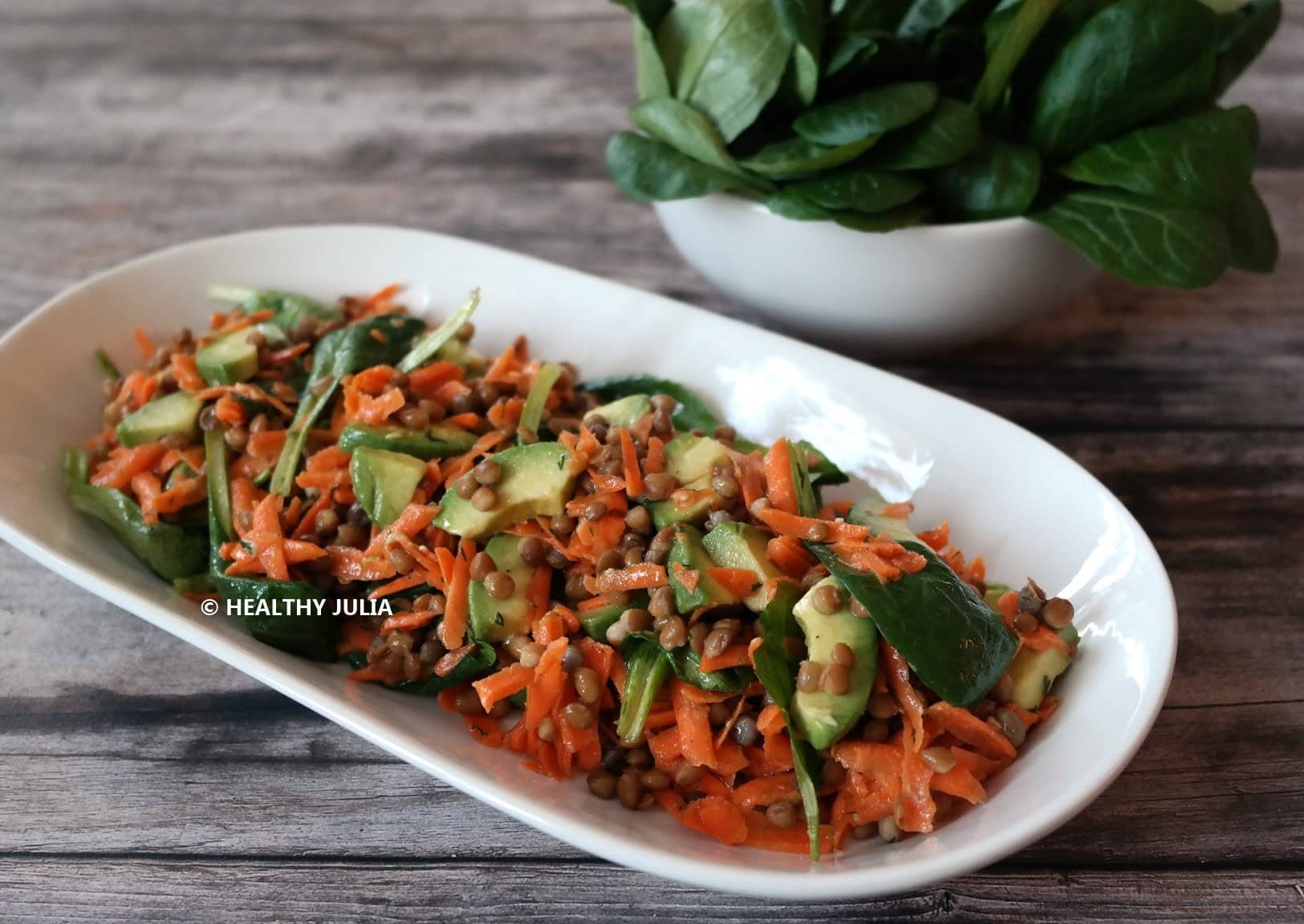 SALADE DE LENTILLES AUX CAROTTES