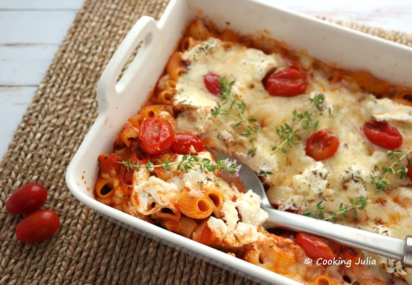 ONE PAN PASTA TOMATES-FROMAGE AU FOUR