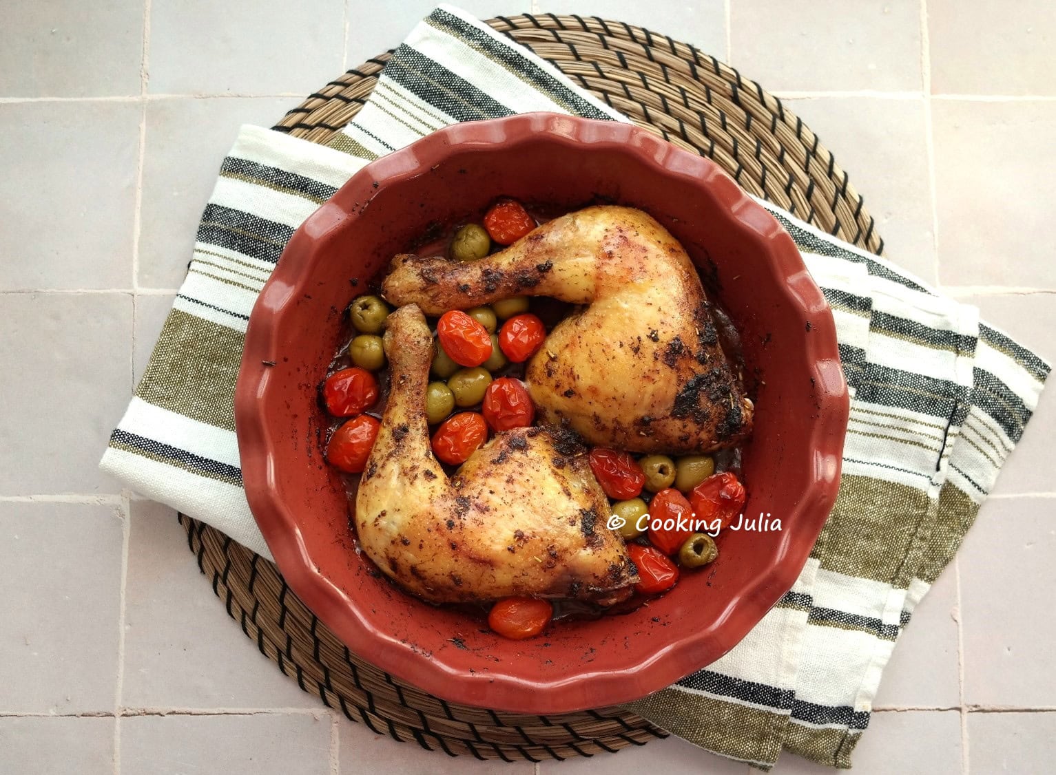Cuisses de poulet rôties à la marocaine