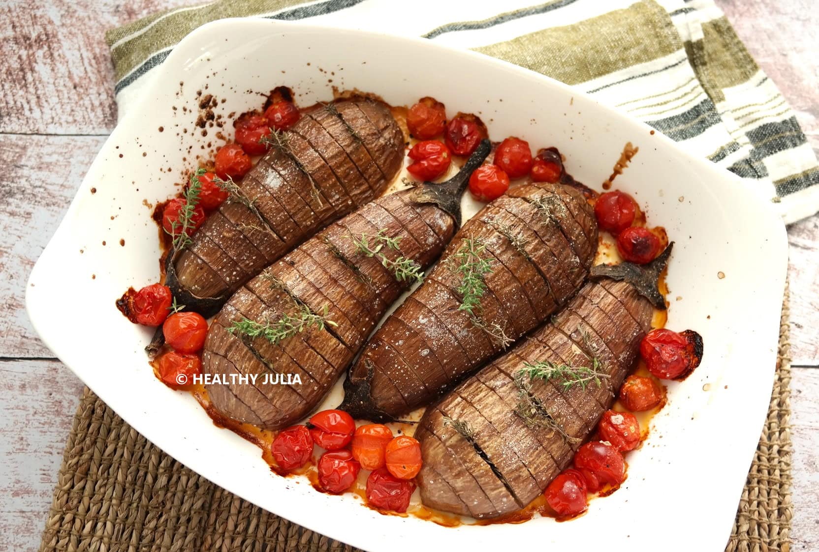 AUBERGINES HASSELBACK