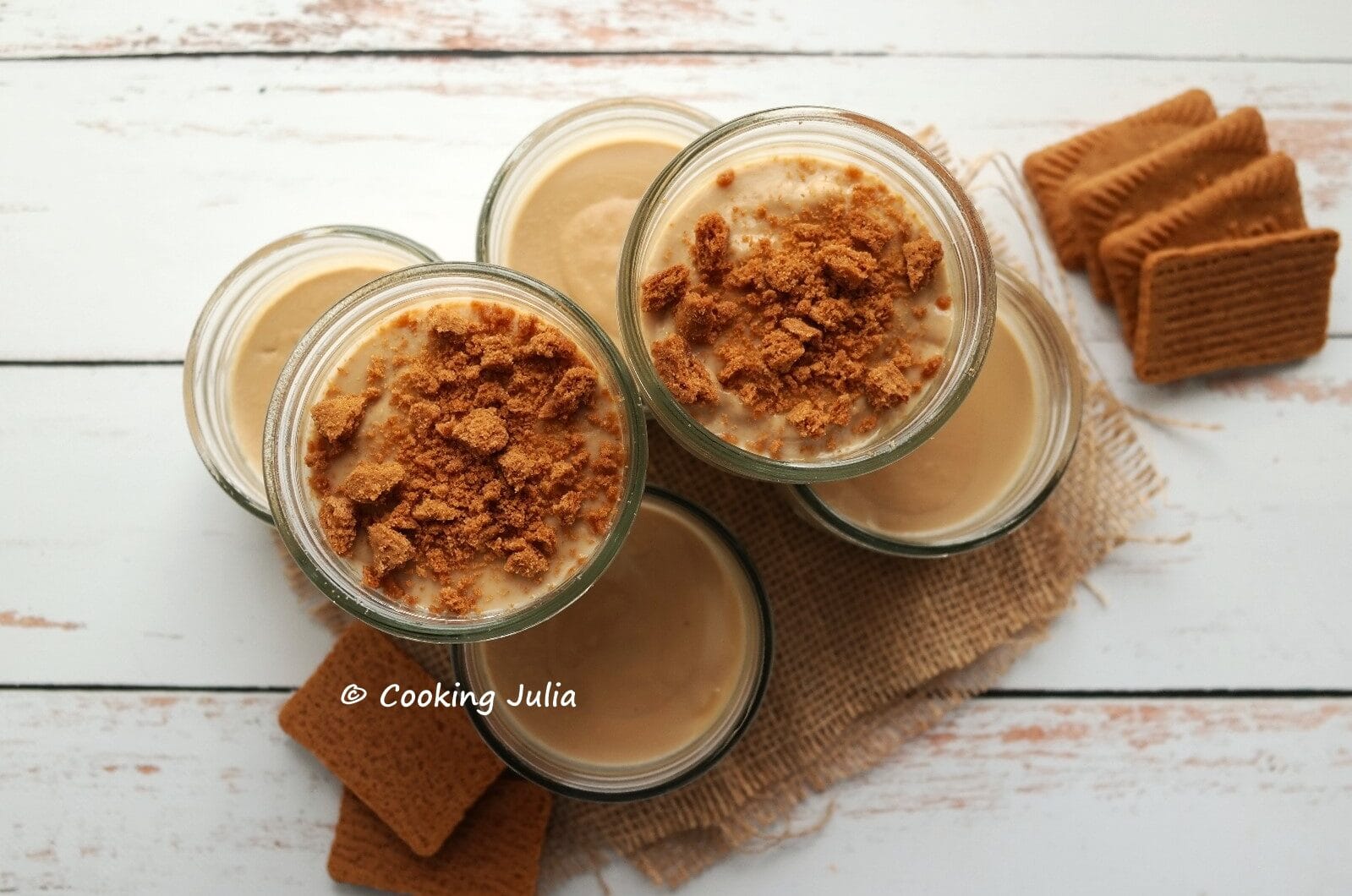 Crèmes dessert biscuitées saveur spéculoos