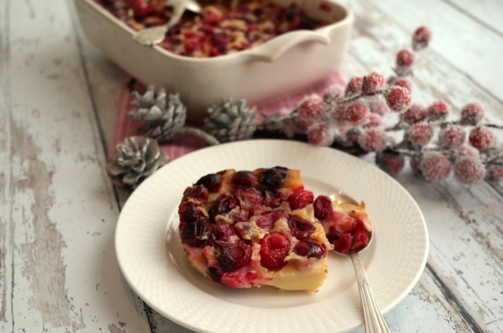 Clafoutis aux cranberries et sirop d'érable