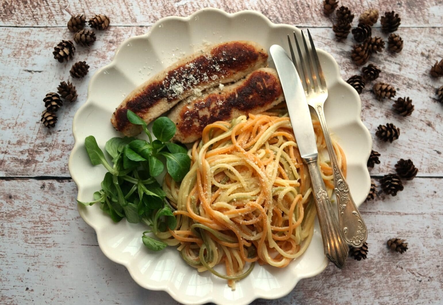 Spaghetti carbonara au boudin blanc