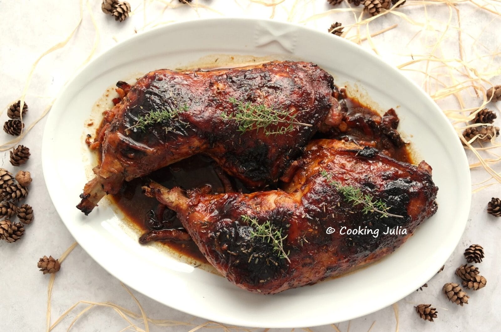 Cuisses de dinde sauce miel et moutarde