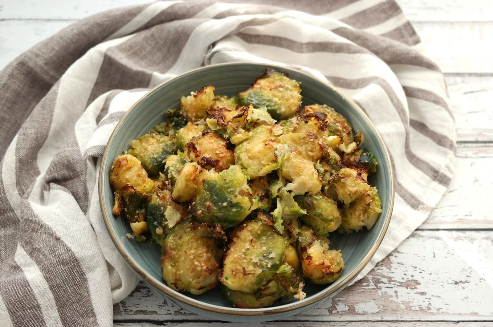 Choux de Bruxelles tapés au parmesan