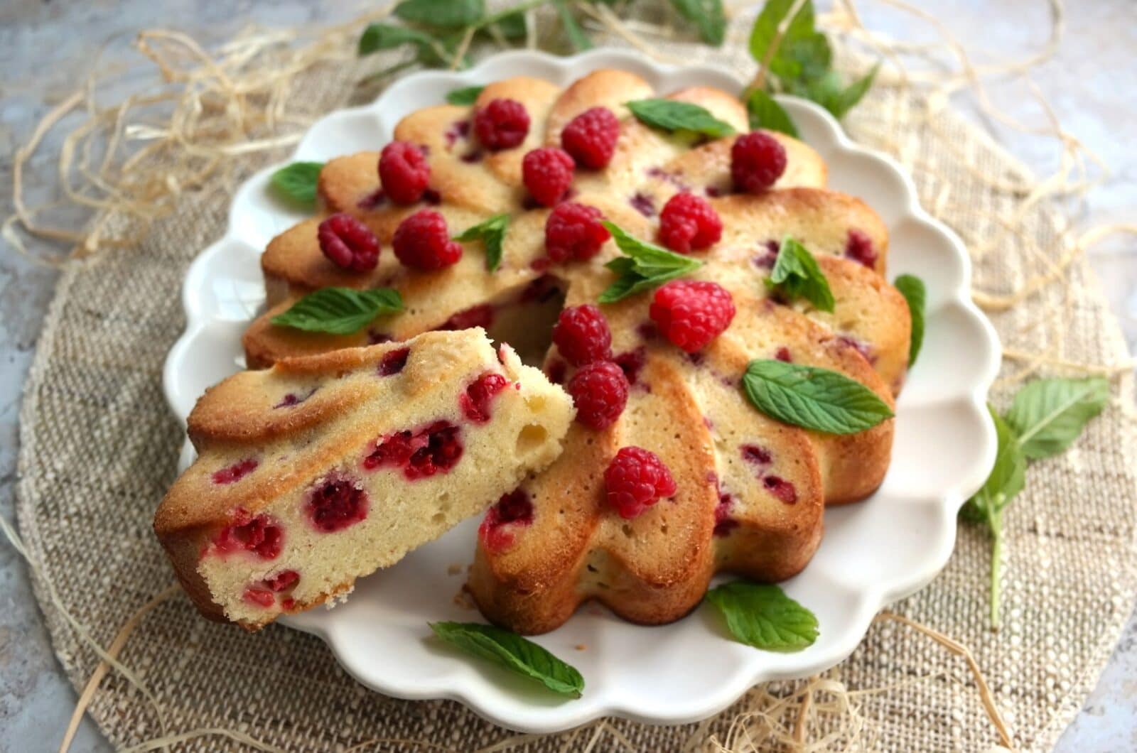 Gâteau aux framboises