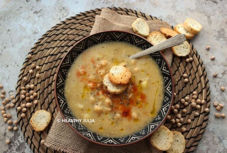 Soupe de pois chiches à l&rsquo;ail